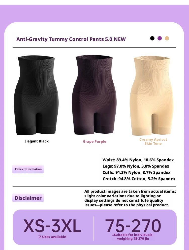 Anti-Gravity Tummy Control & Hip Lifting Pants, Women's Waist Shaping Body Shaper Shorts