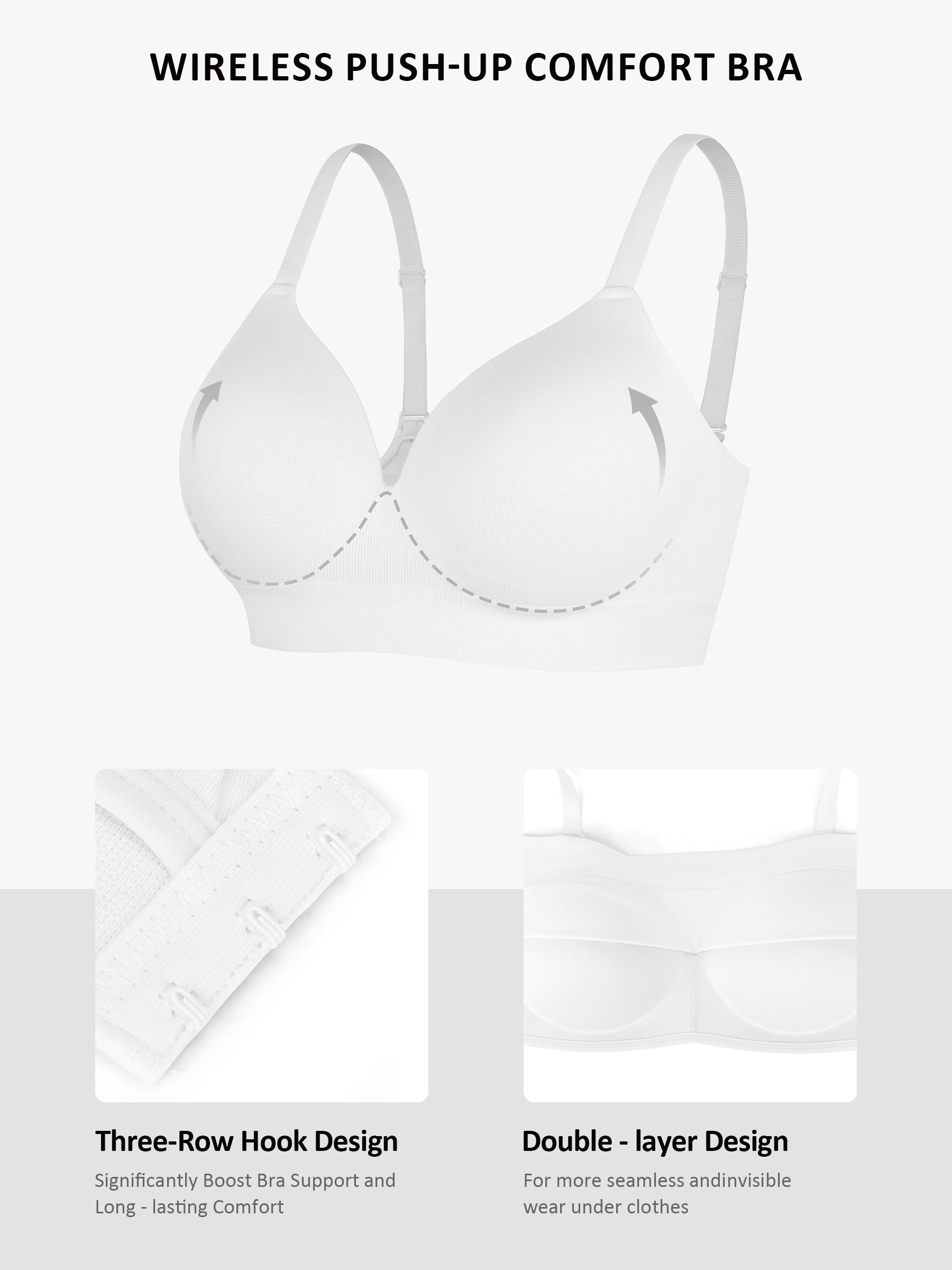 Neonwears Wireless Push-Up Seamless Full Coverage Bra Bundle