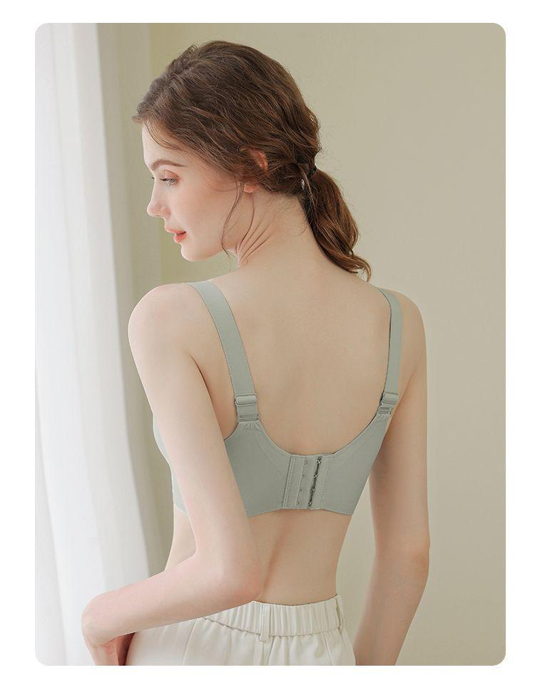 Jelly-like bra for women, seamless, wire-free, plus size, push-up, lift, supports side breast tissue, prevents sagging.