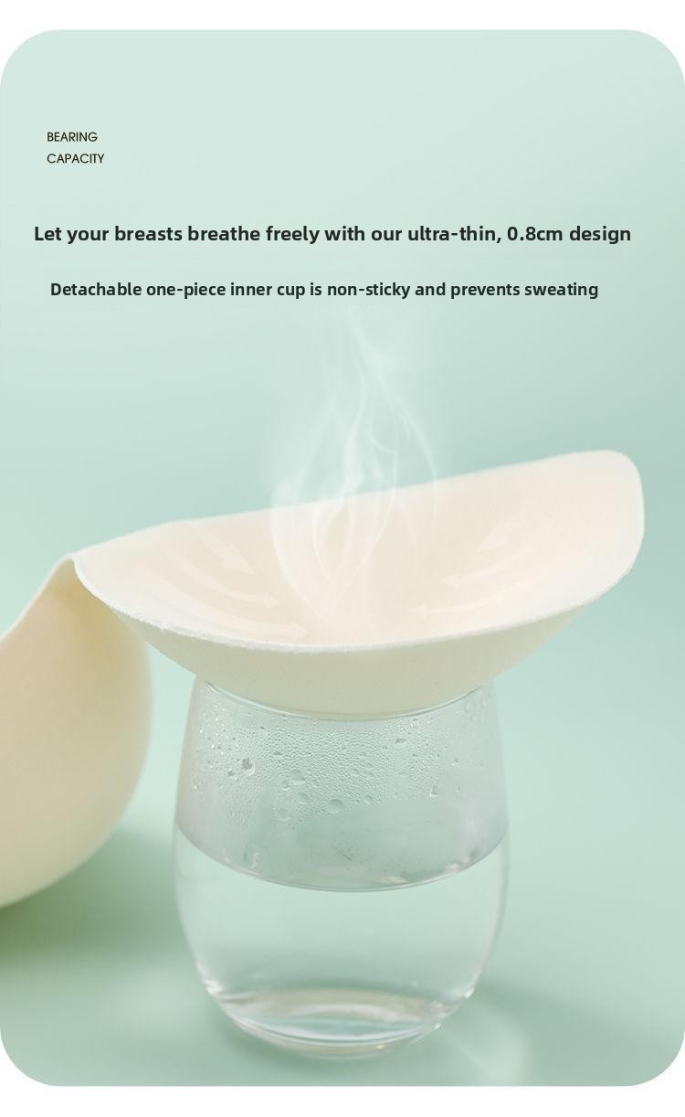 Jelly-like bra for women, seamless, wire-free, plus size, push-up, lift, supports side breast tissue, prevents sagging.