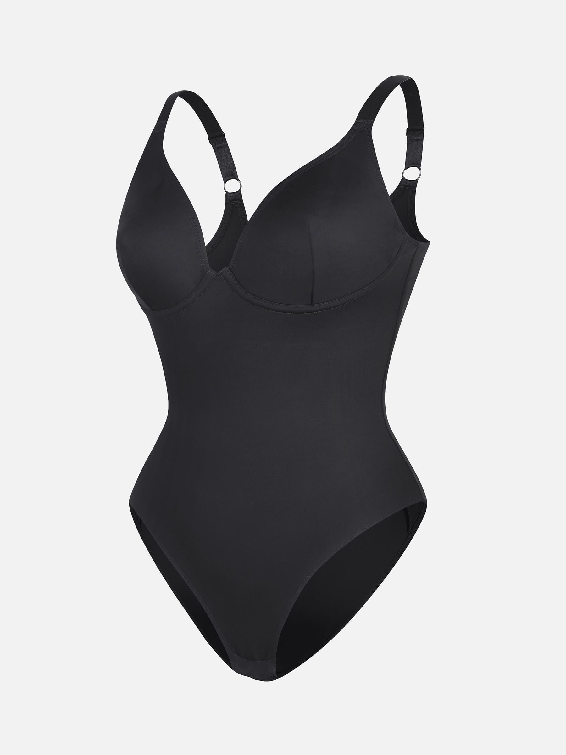 Neonwears V Neck Adjustable Straps Tummy Control  Bodysuit