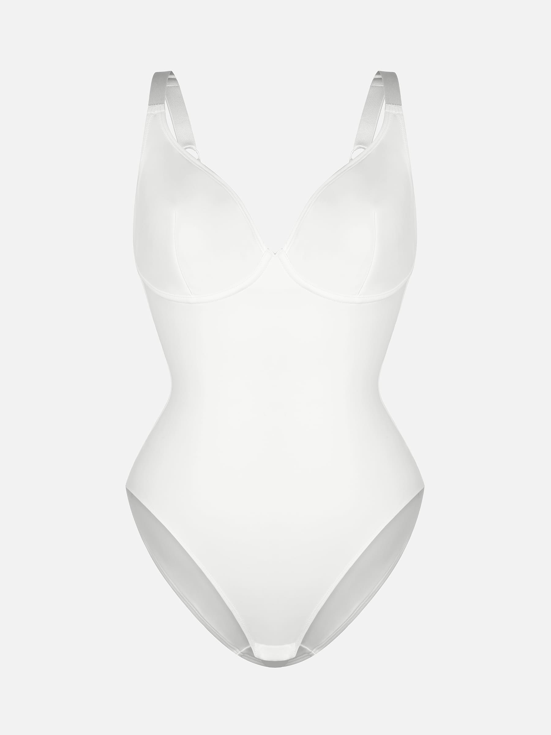 Neonwears V Neck Adjustable Straps Tummy Control  Bodysuit