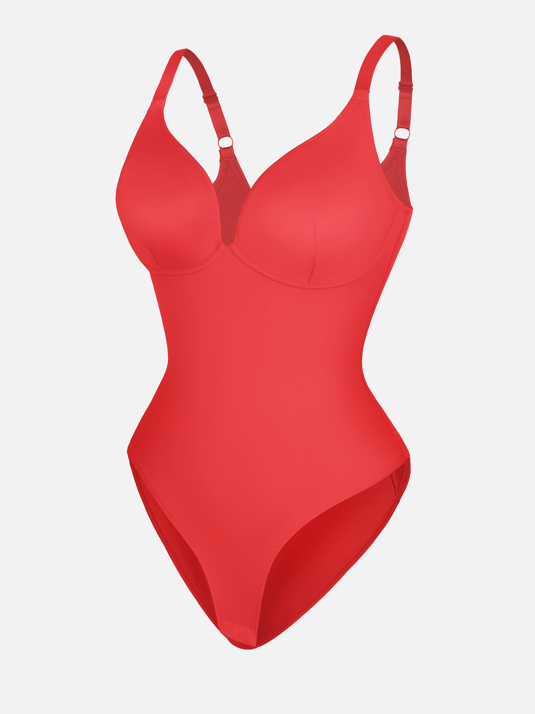 Neonwears V Neck Adjustable Straps Tummy Control  Bodysuit