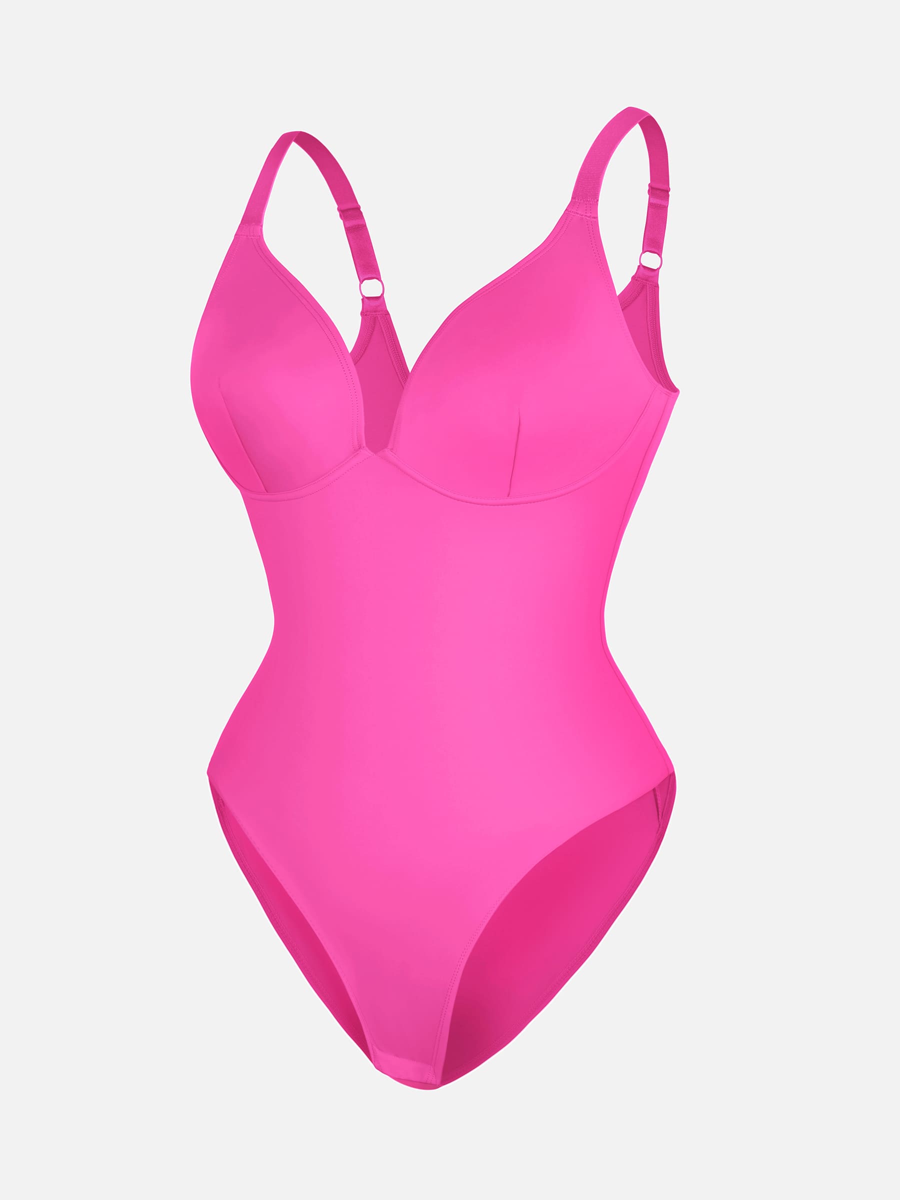 Neonwears V Neck Adjustable Straps Tummy Control  Bodysuit