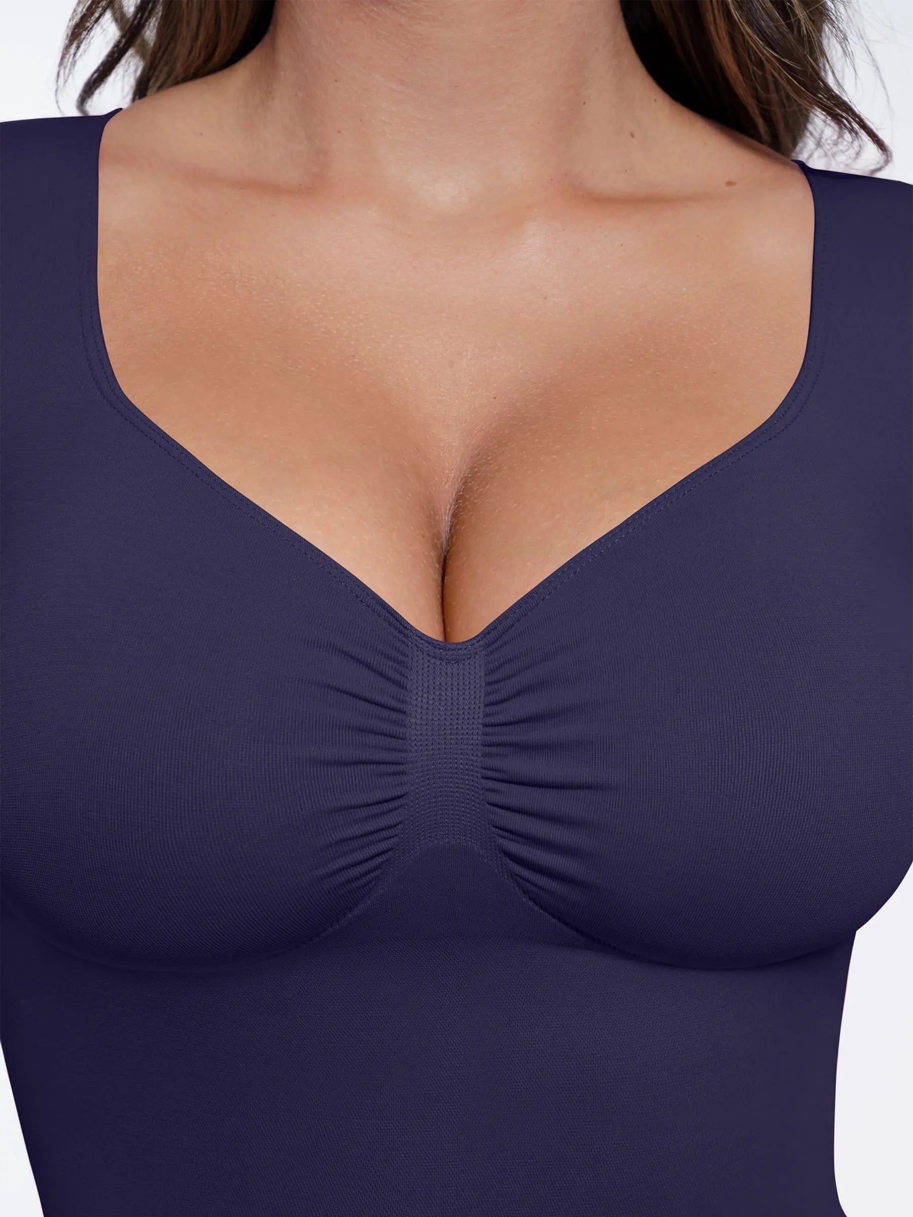 Neonwears Seamless Long Sleeve Tummy Control Thong Bodysuit