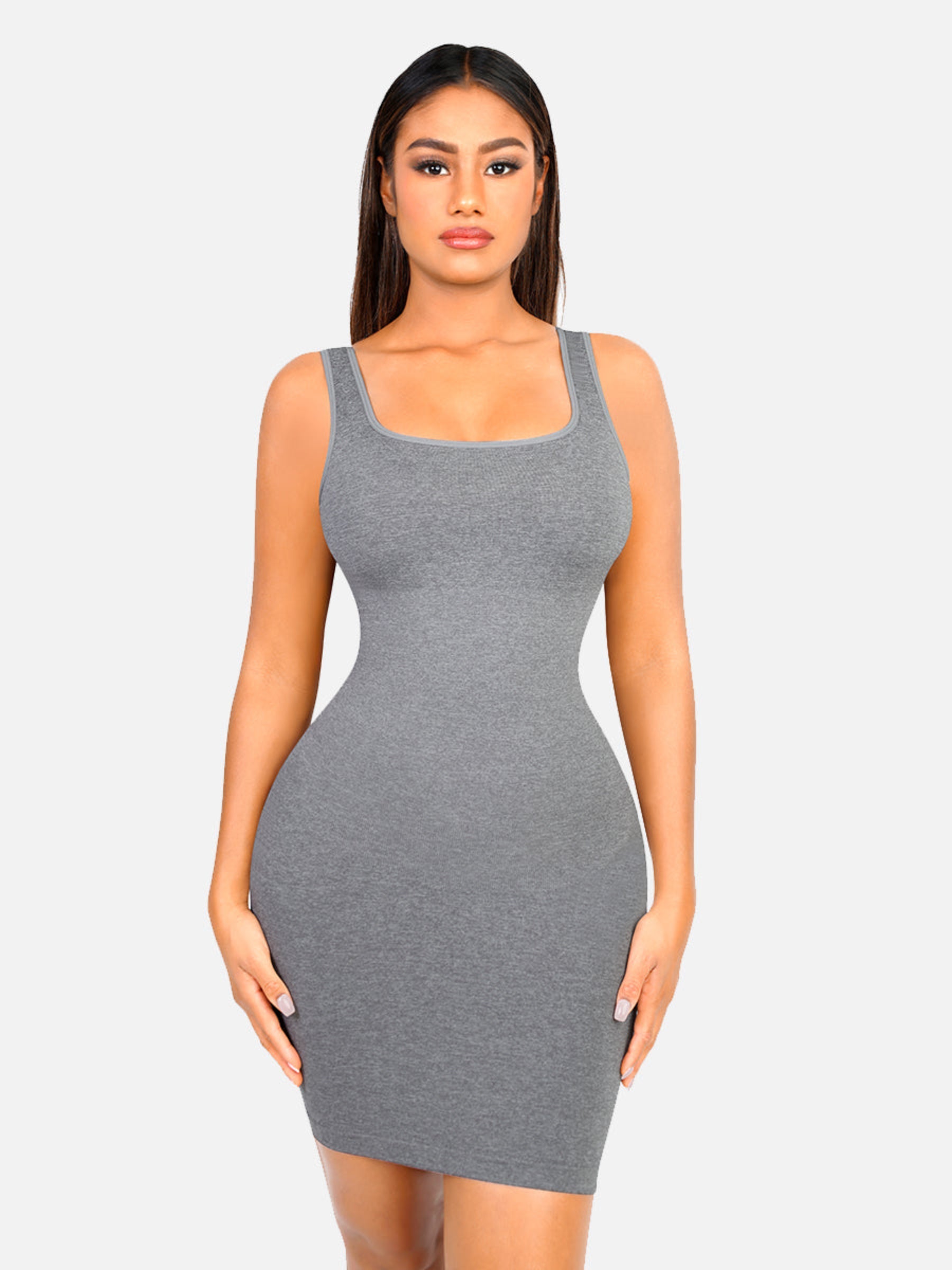 Neonwears Seamless Square Neck Shaping Dress