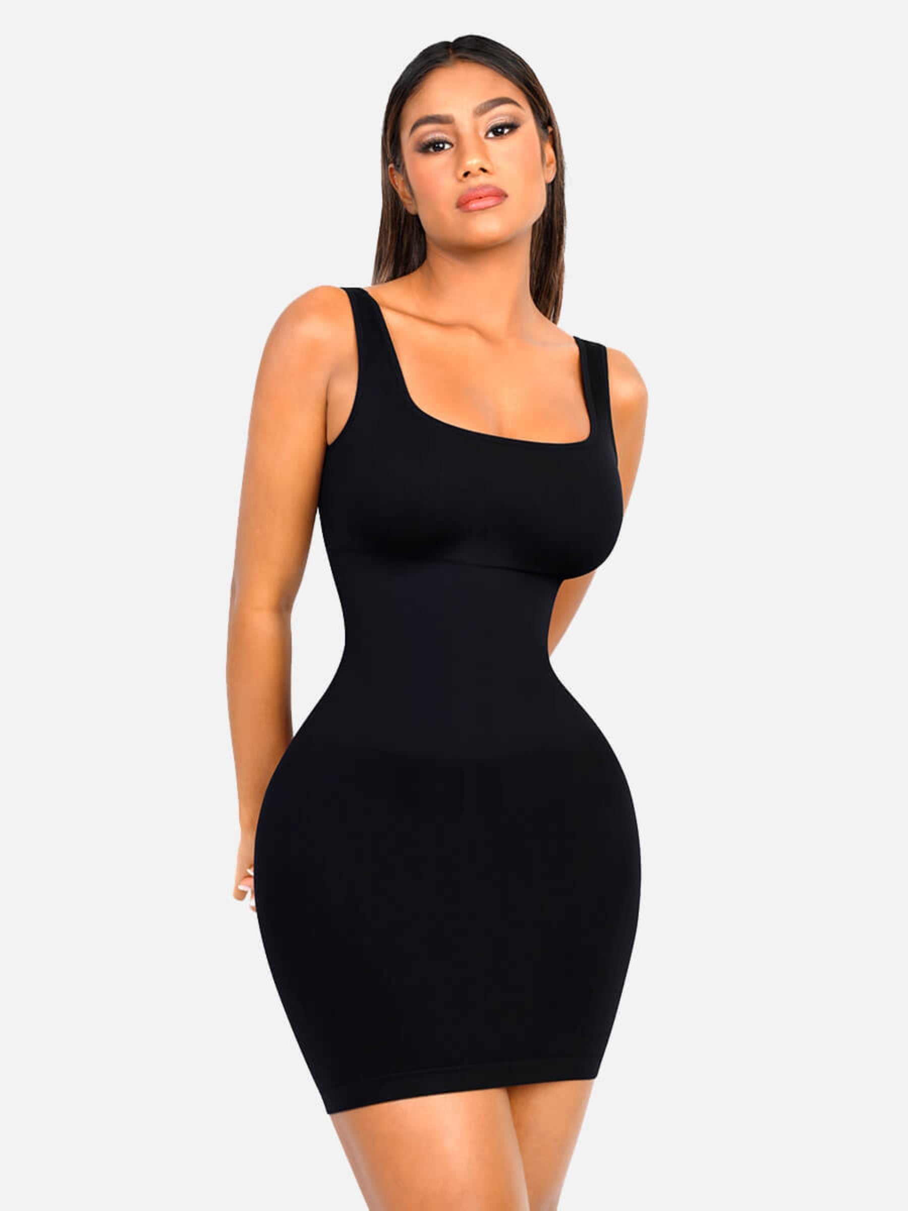 Neonwears Seamless Square Neck Shaping Dress