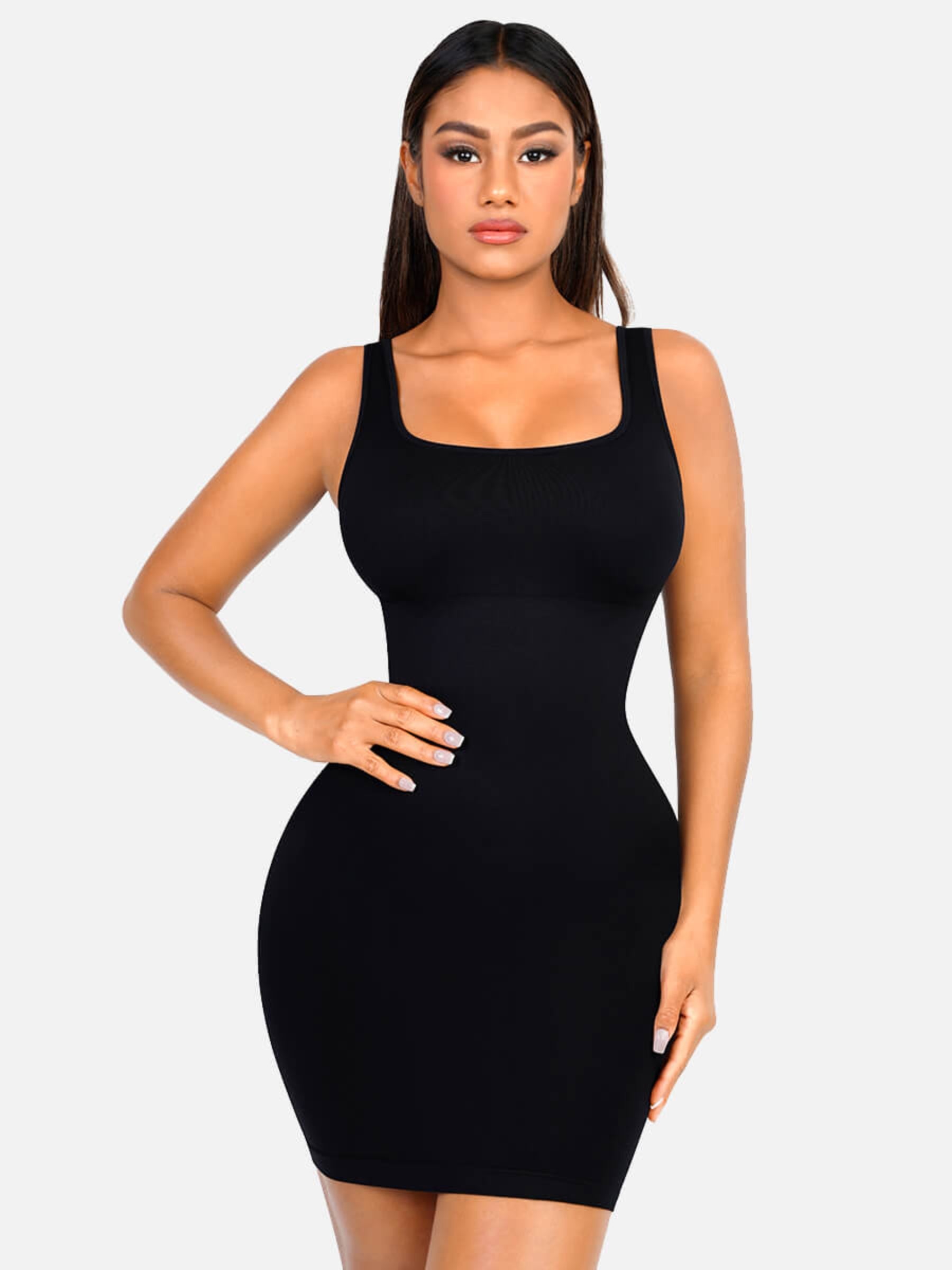 Neonwears Seamless Square Neck Shaping Dress