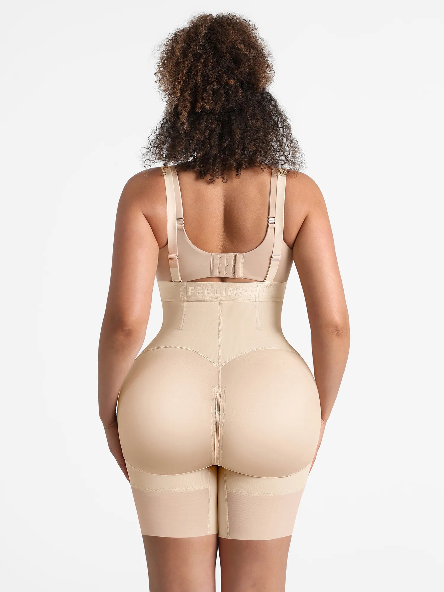 Neonwears Wide V-neck Belt High-Waist Shaping Shorts