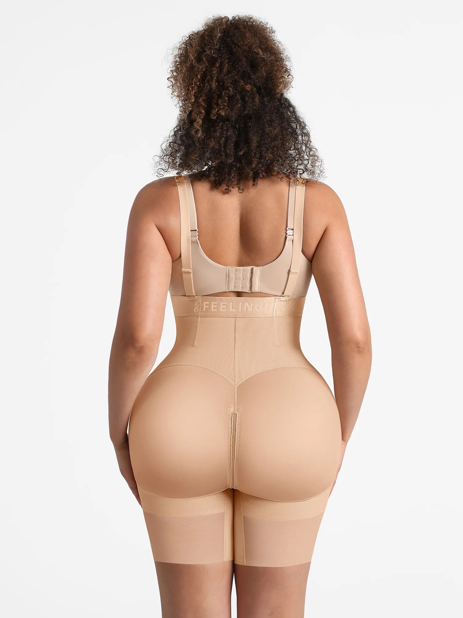 Neonwears Wide V-neck Belt High-Waist Shaping Shorts