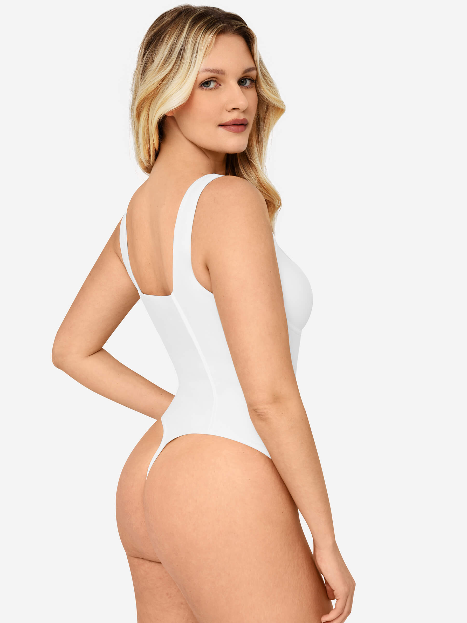 Neonwears Full Body Wide Strap V-Neck Bodysuit