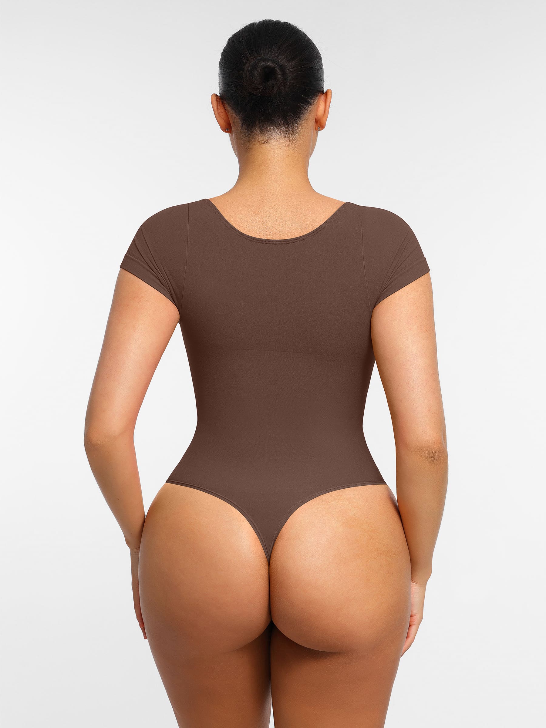 Neonwears Tummy Control Seamless Short-Sleeve Bodysuit