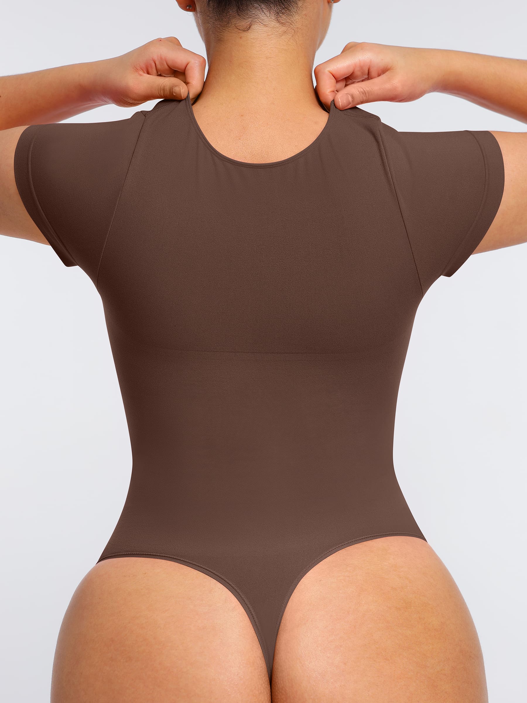 Neonwears Tummy Control Seamless Short-Sleeve Bodysuit