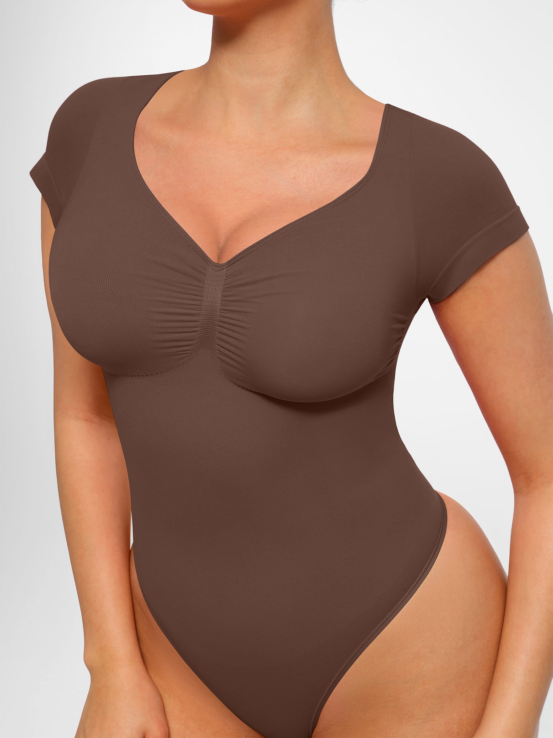 Neonwears Tummy Control Seamless Short-Sleeve Bodysuit