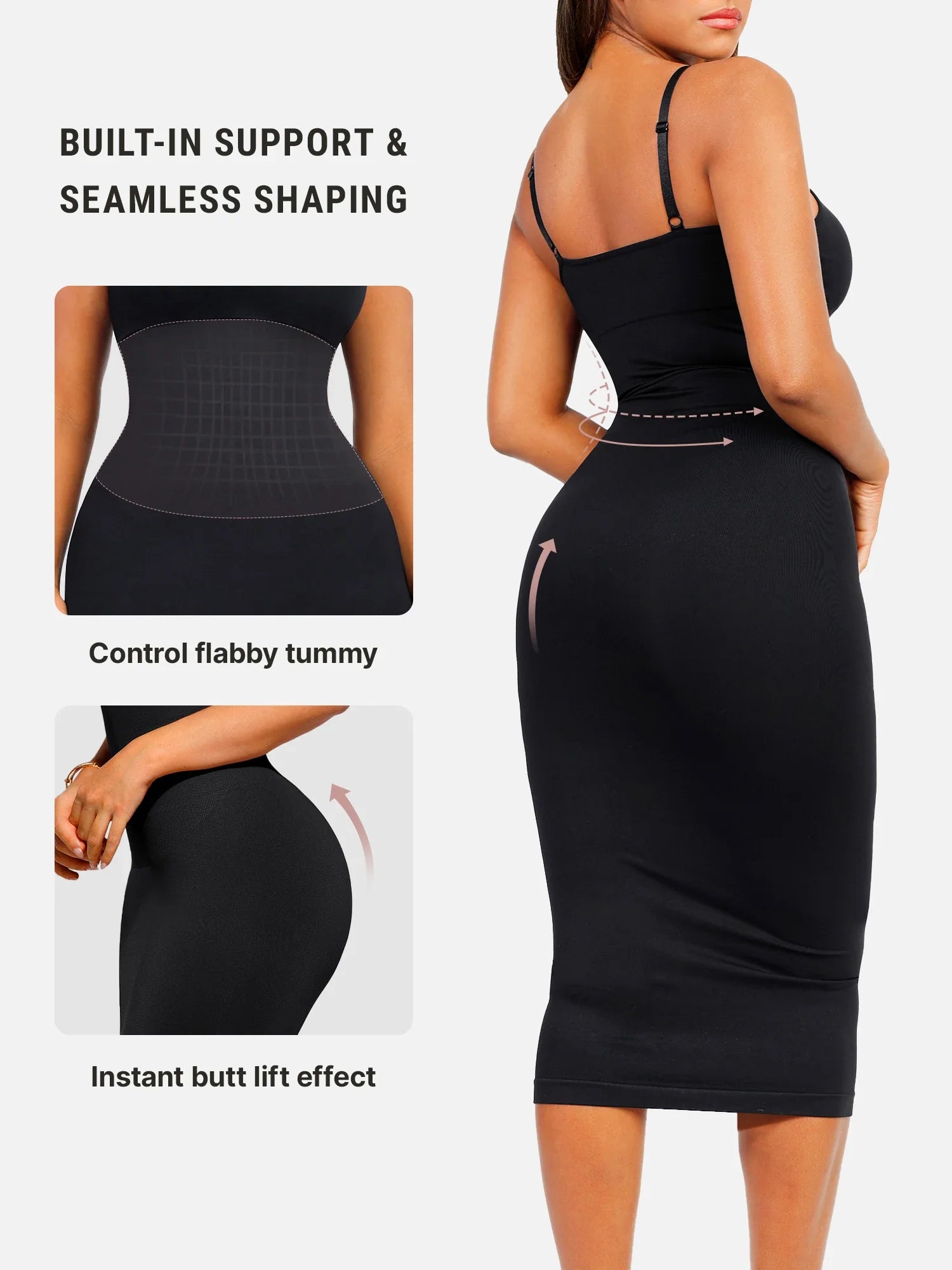 Neonwears Seamless Midi Body Shaper Dress