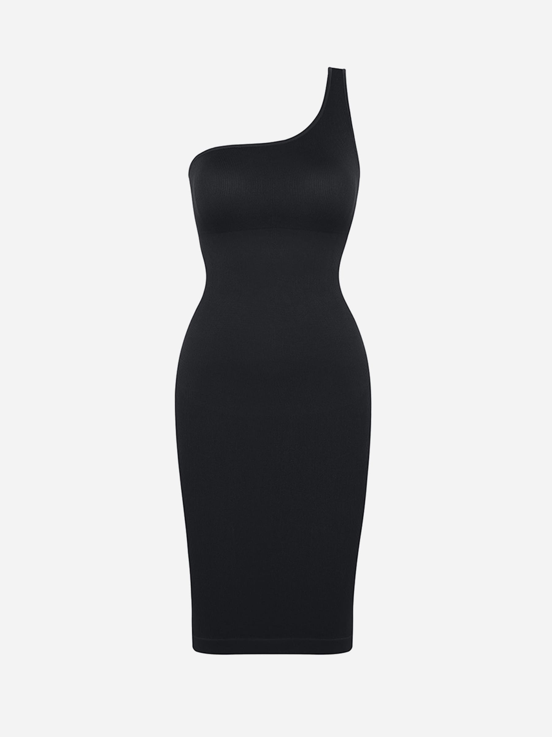 Neonwears One-Shoulder Shaper Dress with Built-In Bra