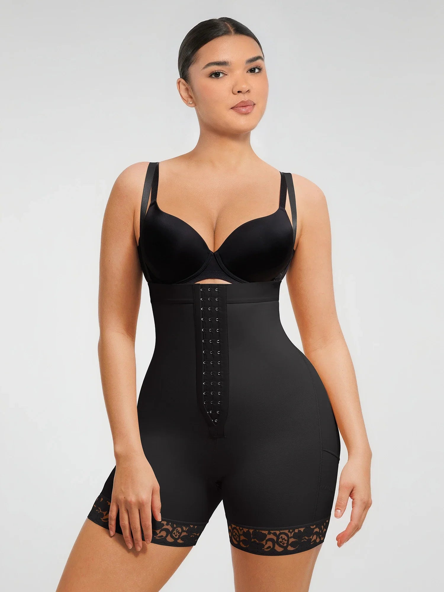 Neonwears Butt Lifting Body Shaper with Zip Crotch Smooth Tummy Control