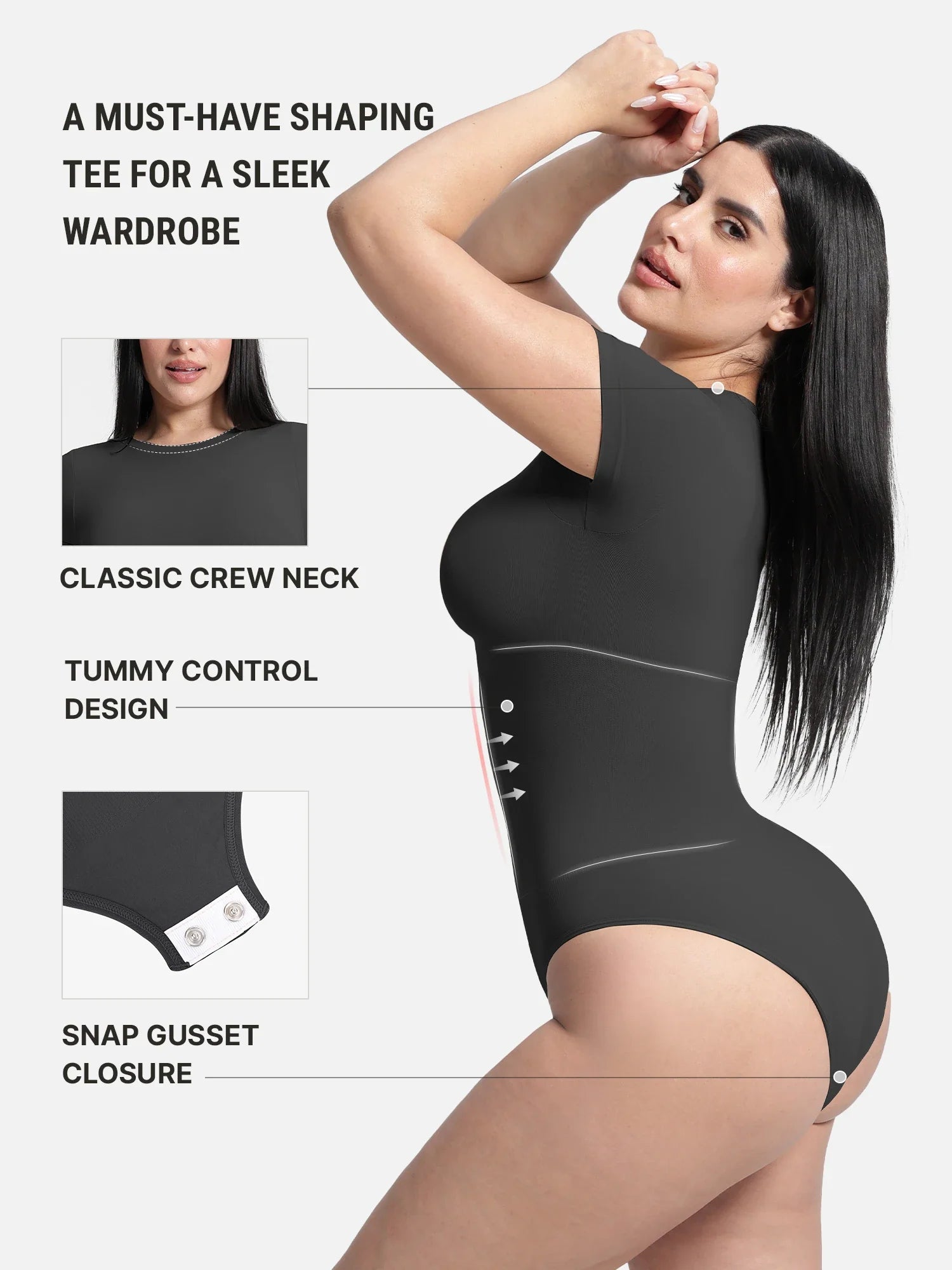 Neonwears Feel Soft Seamless Crew Neck Bodysuits