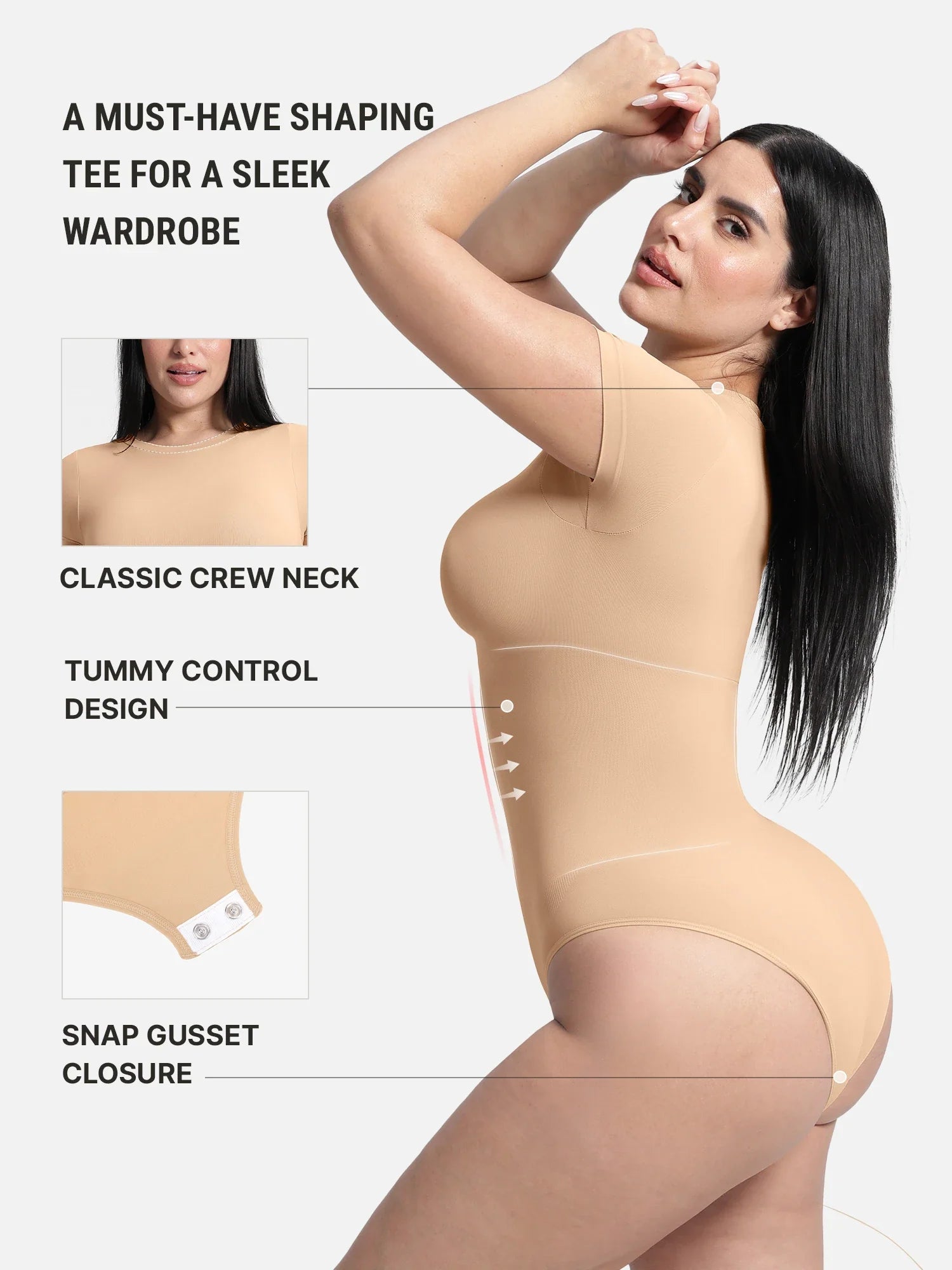 Neonwears Feel Soft Seamless Crew Neck Bodysuits
