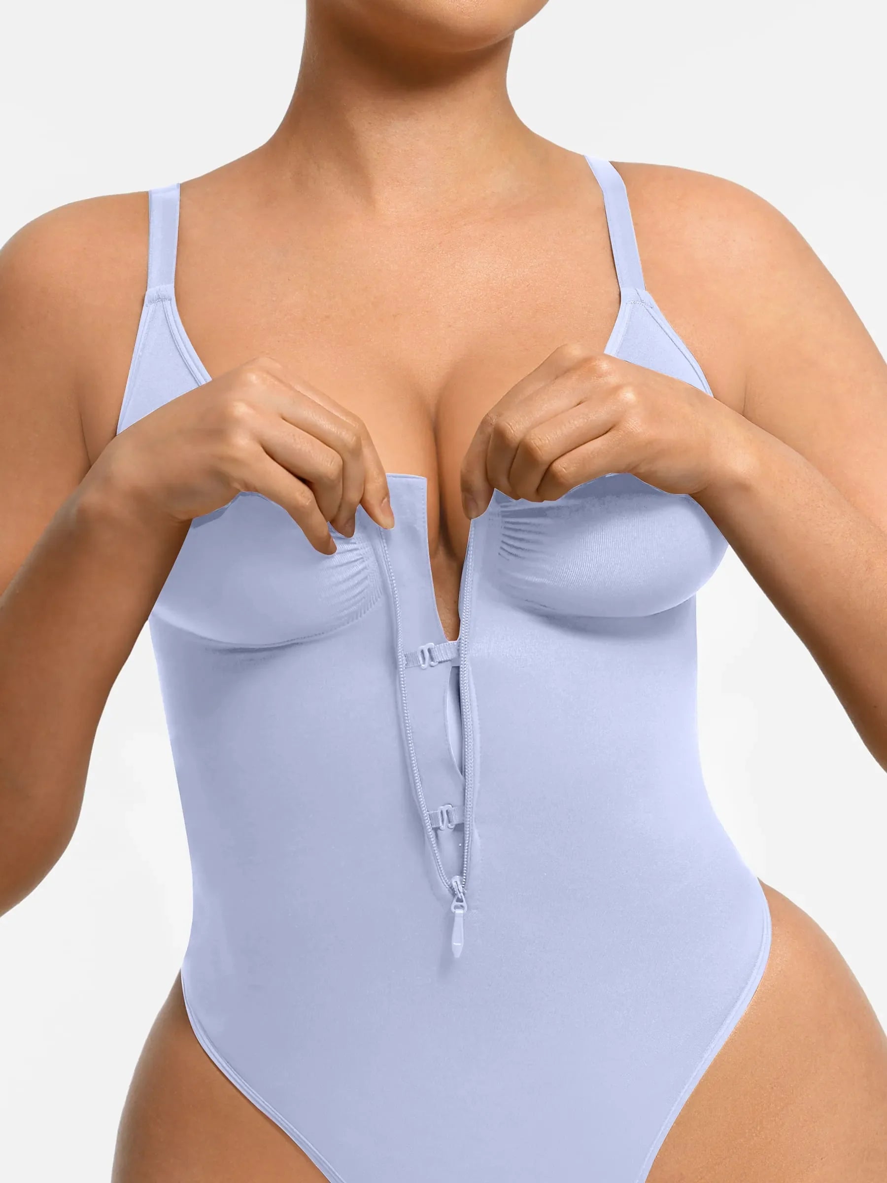 Neonwears Tummy Control Seamless Zipper Shaping Bodysuit