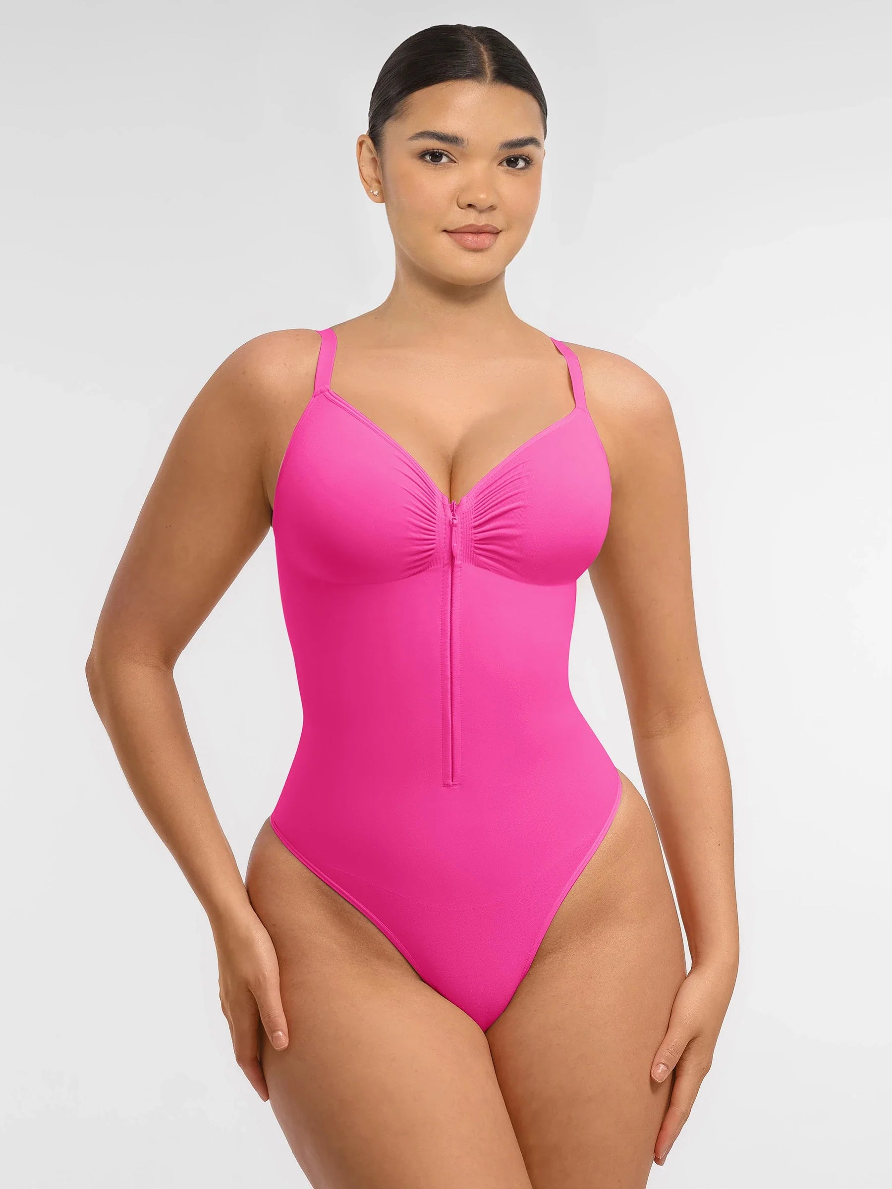 Neonwears Tummy Control Seamless Zipper Shaping Bodysuit