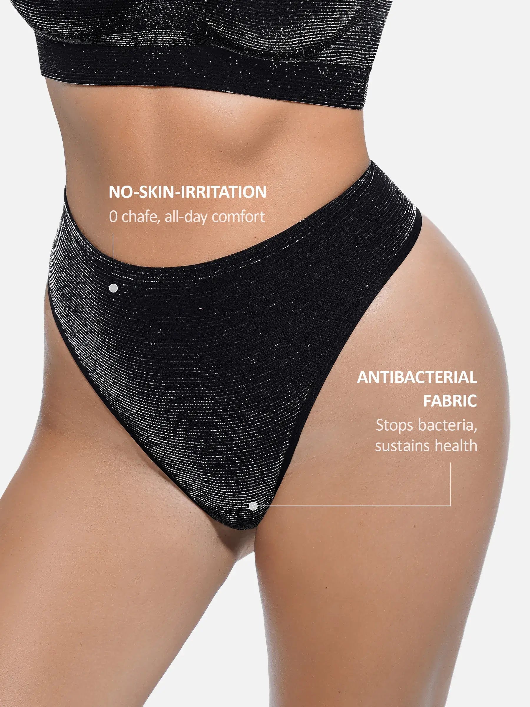 Neonwears Invisible Shimmer Wireless Comfort Bra & Panty