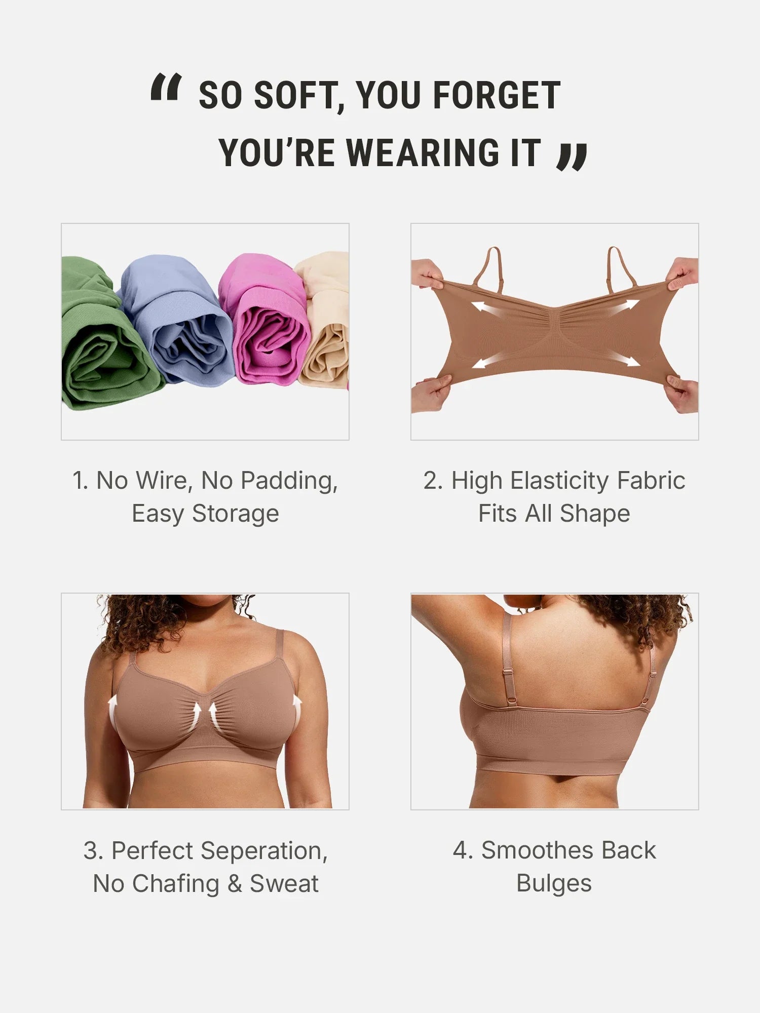 Neonwears Everyday Wireless Bra Unlined Soft Bra