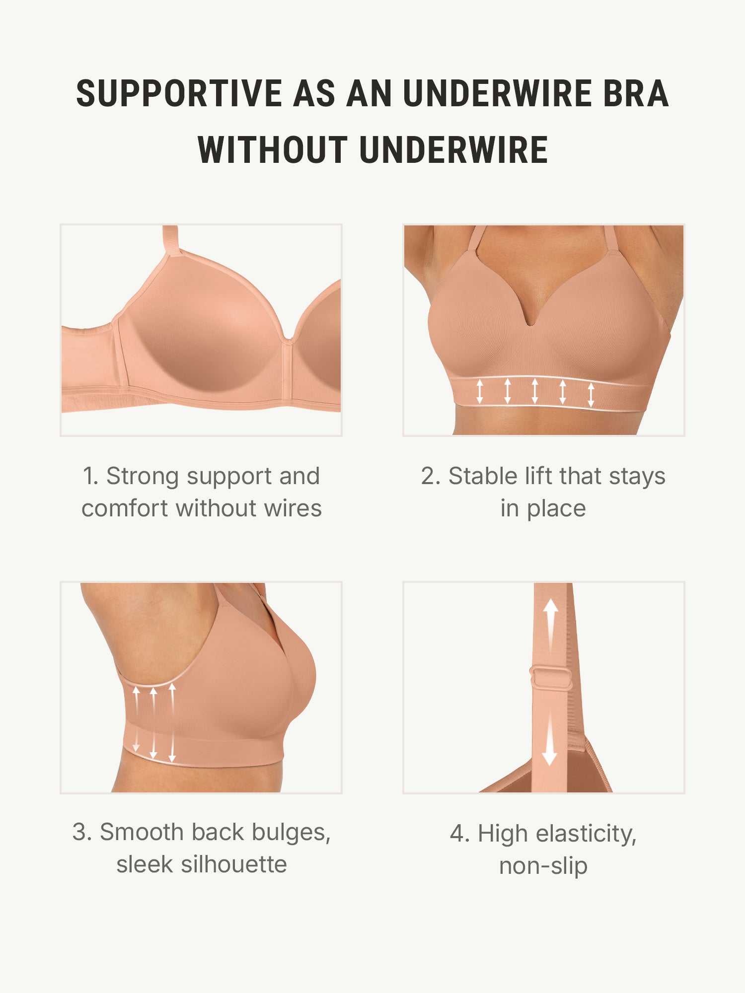 Neonwears Wireless Push-Up Seamless Comfort Full Coverage Bra