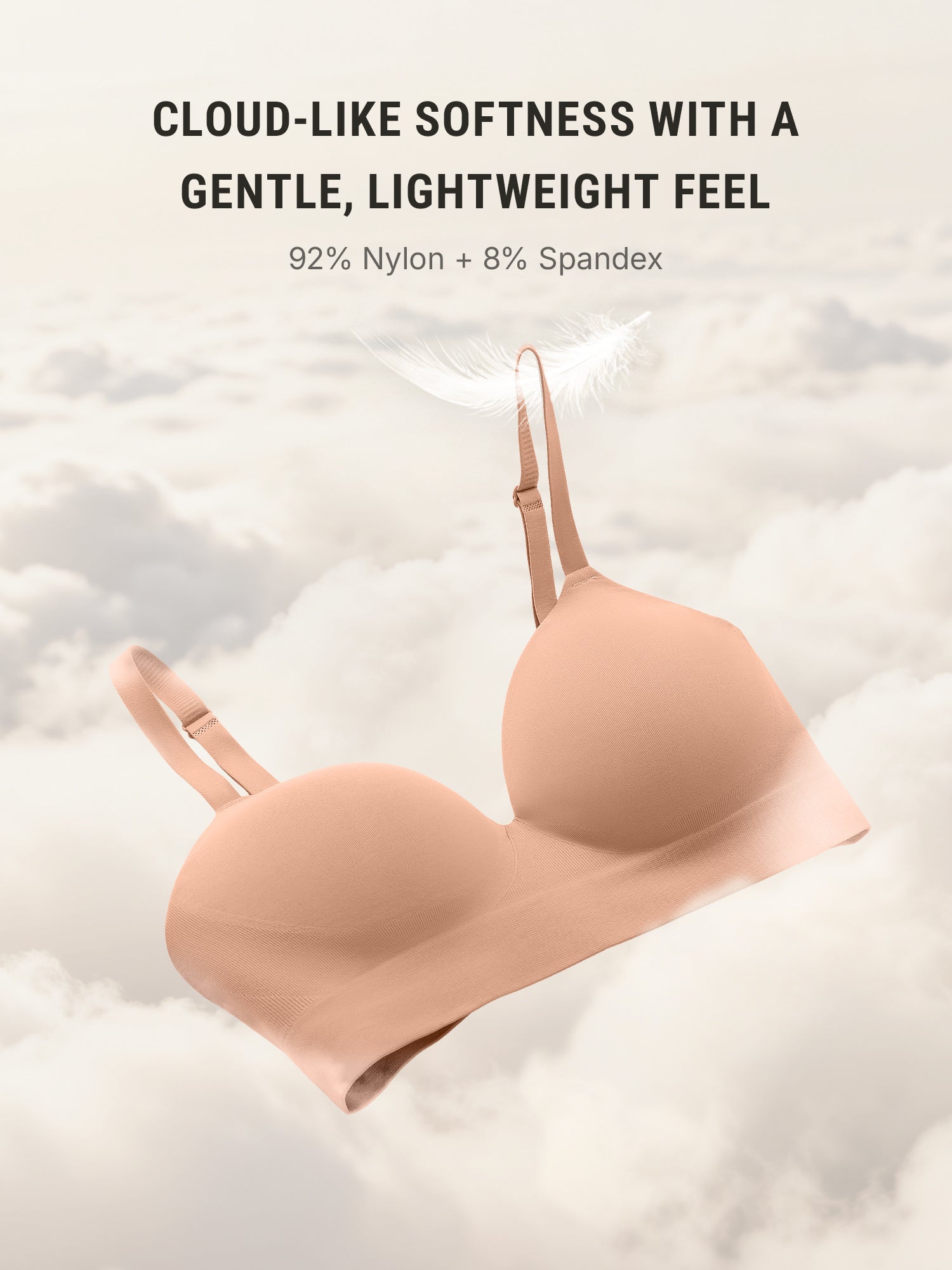 Neonwears Wireless Push-Up Seamless Comfort Full Coverage Bra