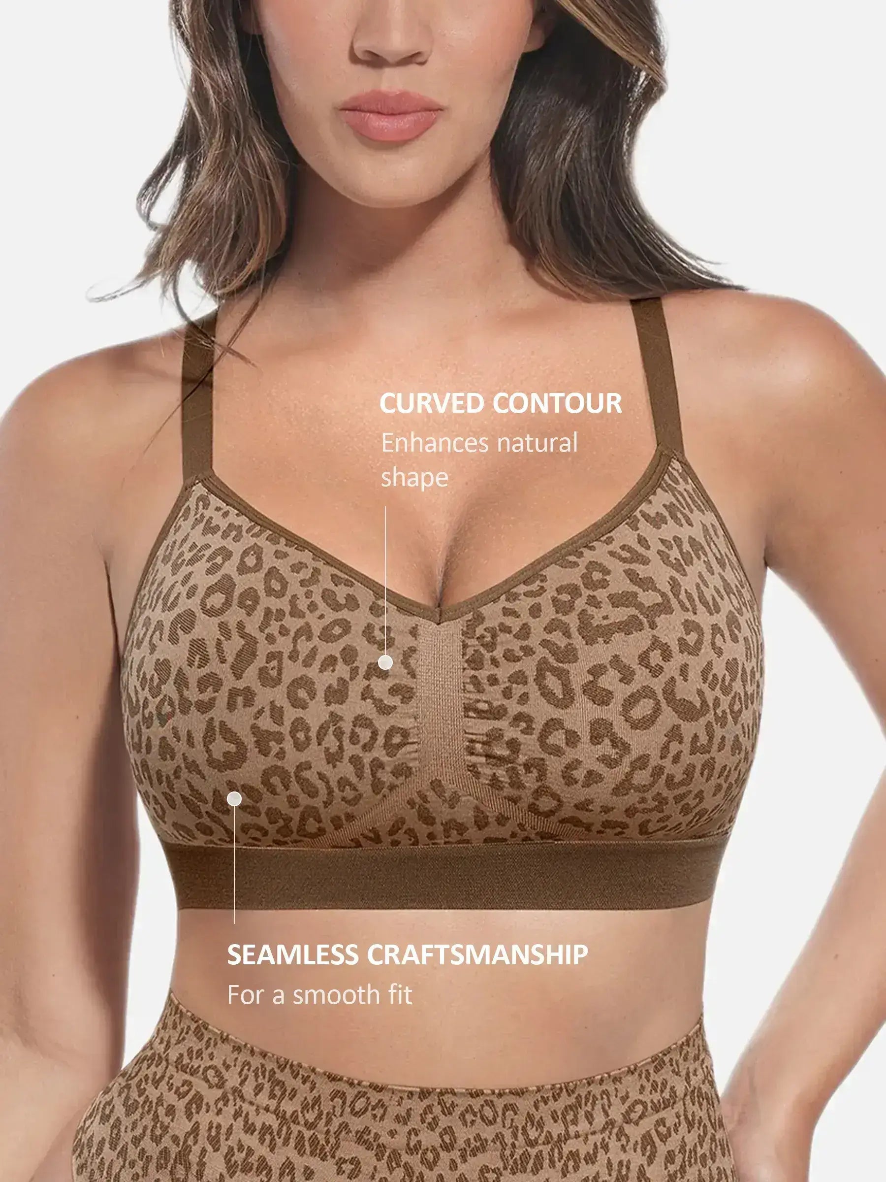 Neonwears Leopard Print Wireless Bra & Panty