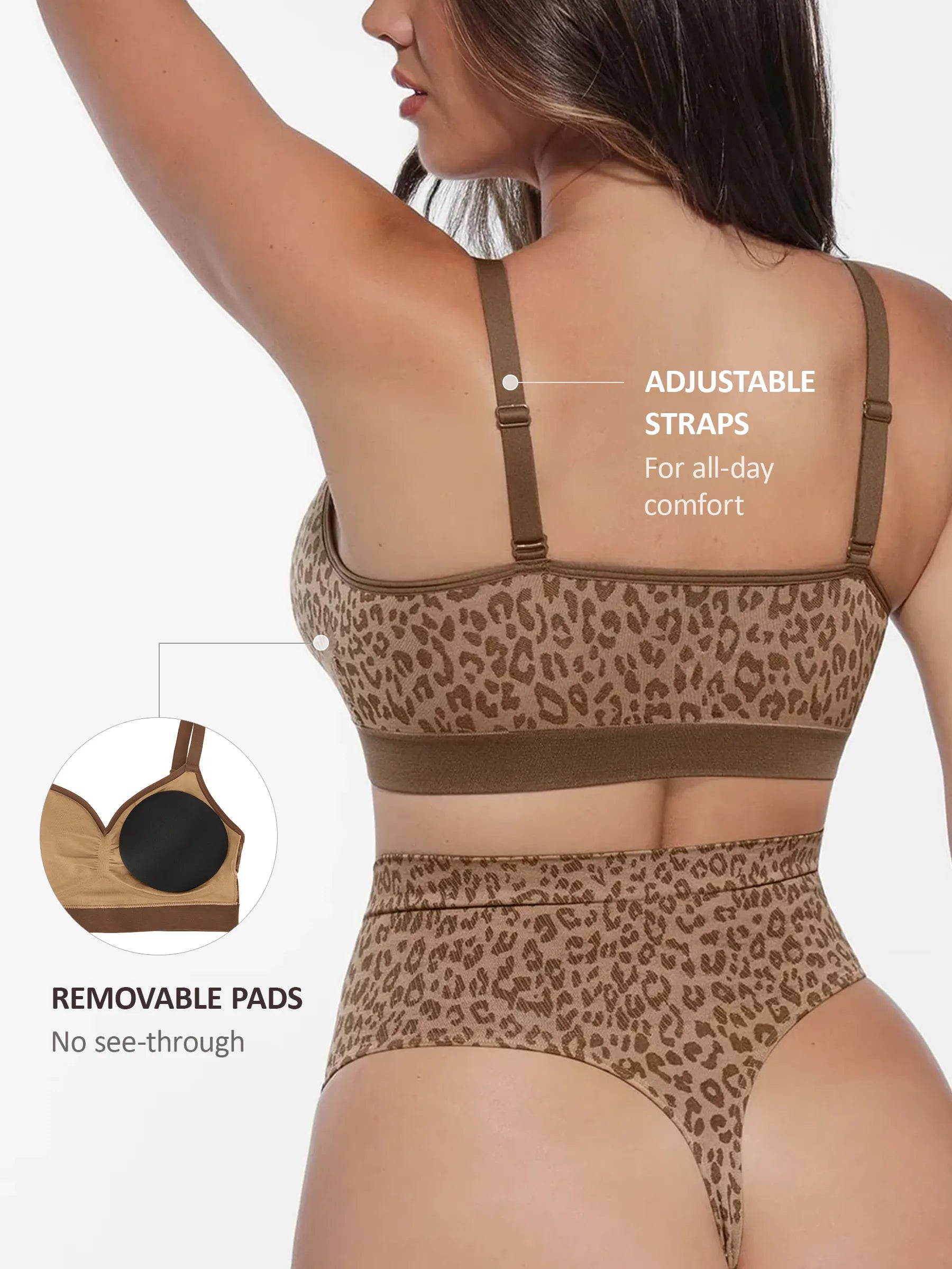 Neonwears Leopard Print Wireless Bra & Panty