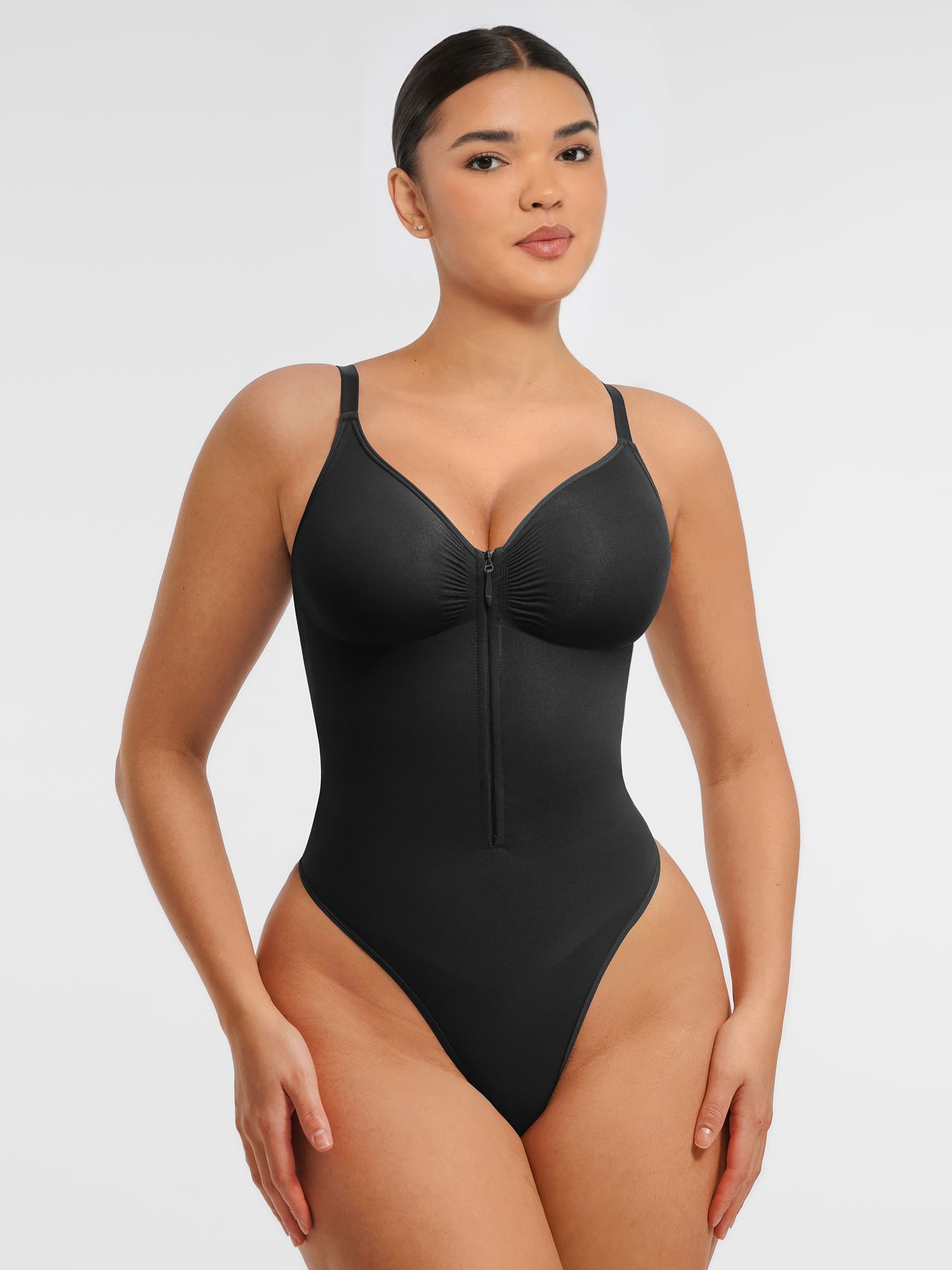 Neonwears Tummy Control Seamless Zipper Shaping Bodysuit