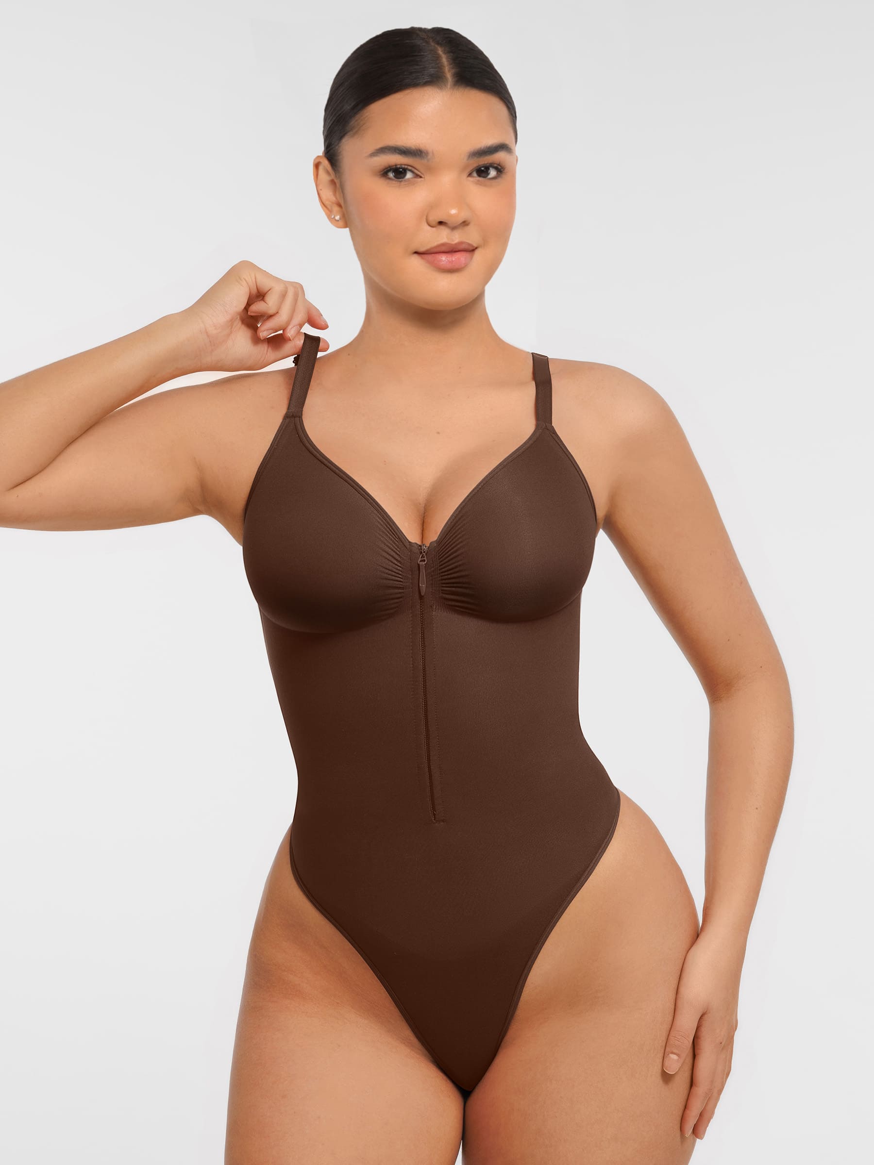 Neonwears Tummy Control Seamless Zipper Shaping Bodysuit