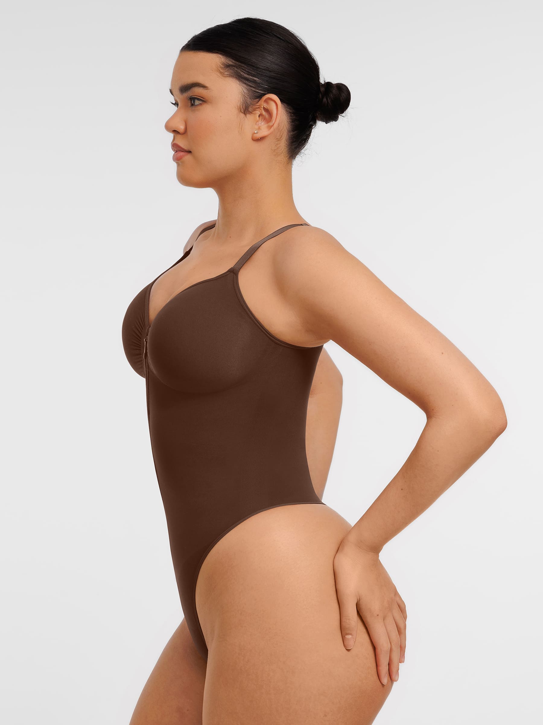 Neonwears Tummy Control Seamless Zipper Shaping Bodysuit