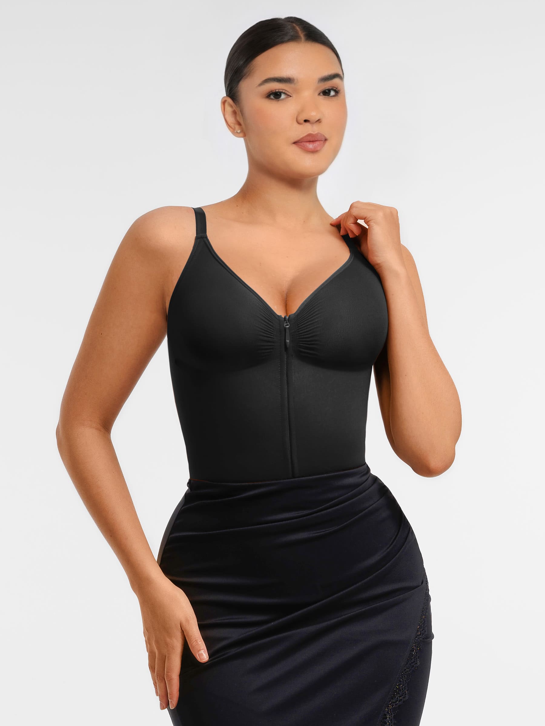 Neonwears Tummy Control Seamless Zipper Shaping Bodysuit