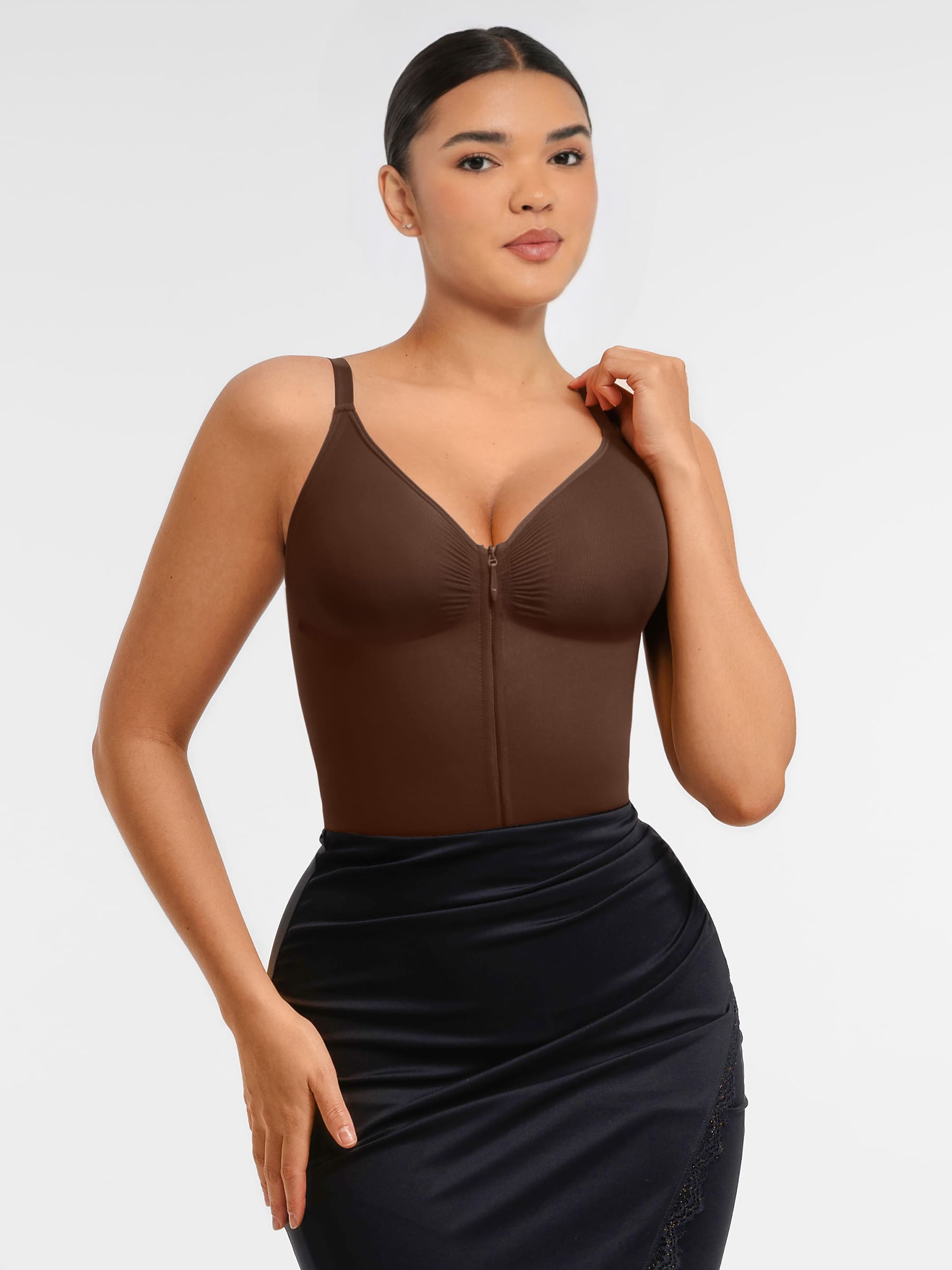 Neonwears Tummy Control Seamless Zipper Shaping Bodysuit