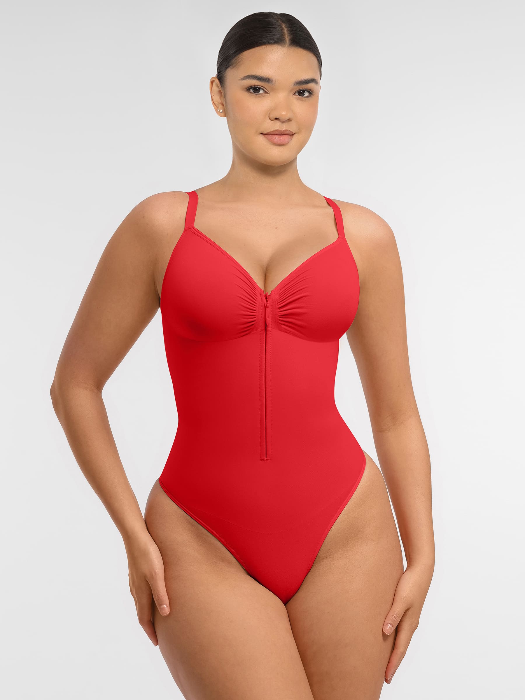 Neonwears Tummy Control Seamless Zipper Shaping Bodysuit