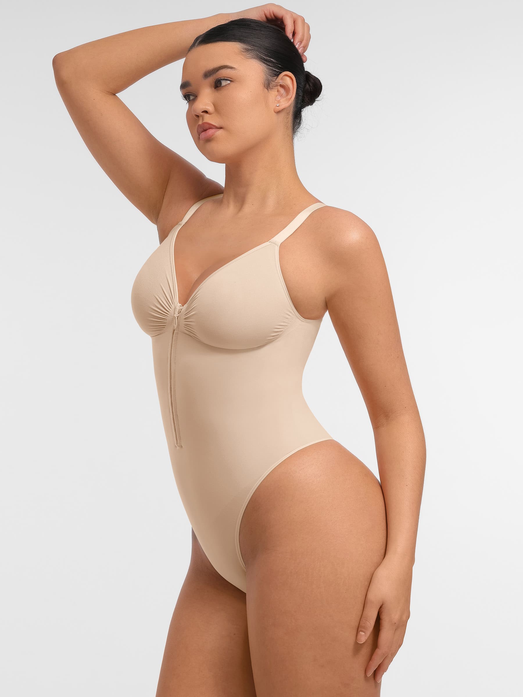 Neonwears Tummy Control Seamless Zipper Shaping Bodysuit