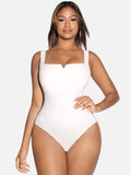 Neonwears Square Collar Elastic Outerwear Shape Bodysuit