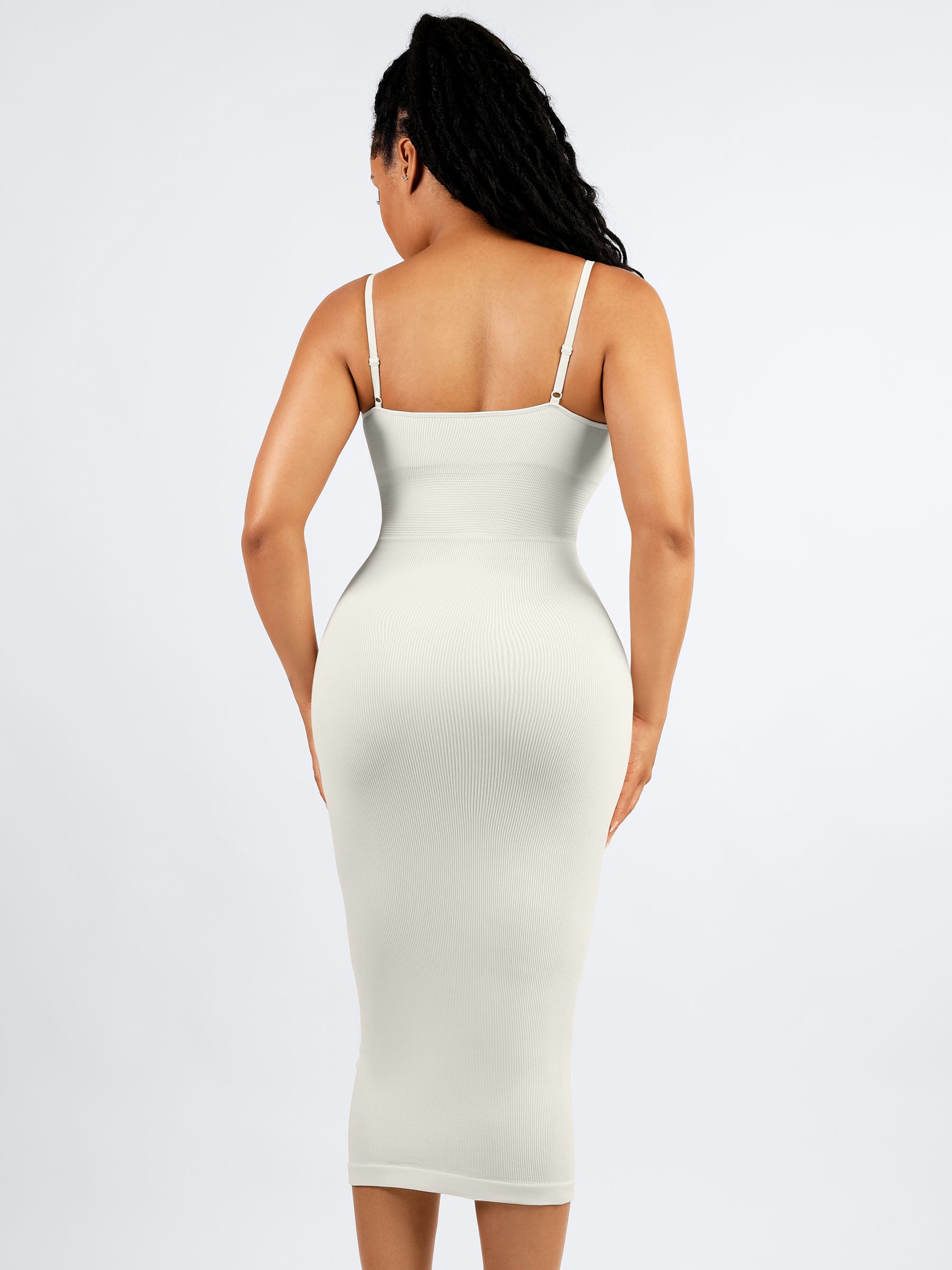 Neonwears Seamless Shaping Slip Dress with Built-In Bra and Adjustable Straps