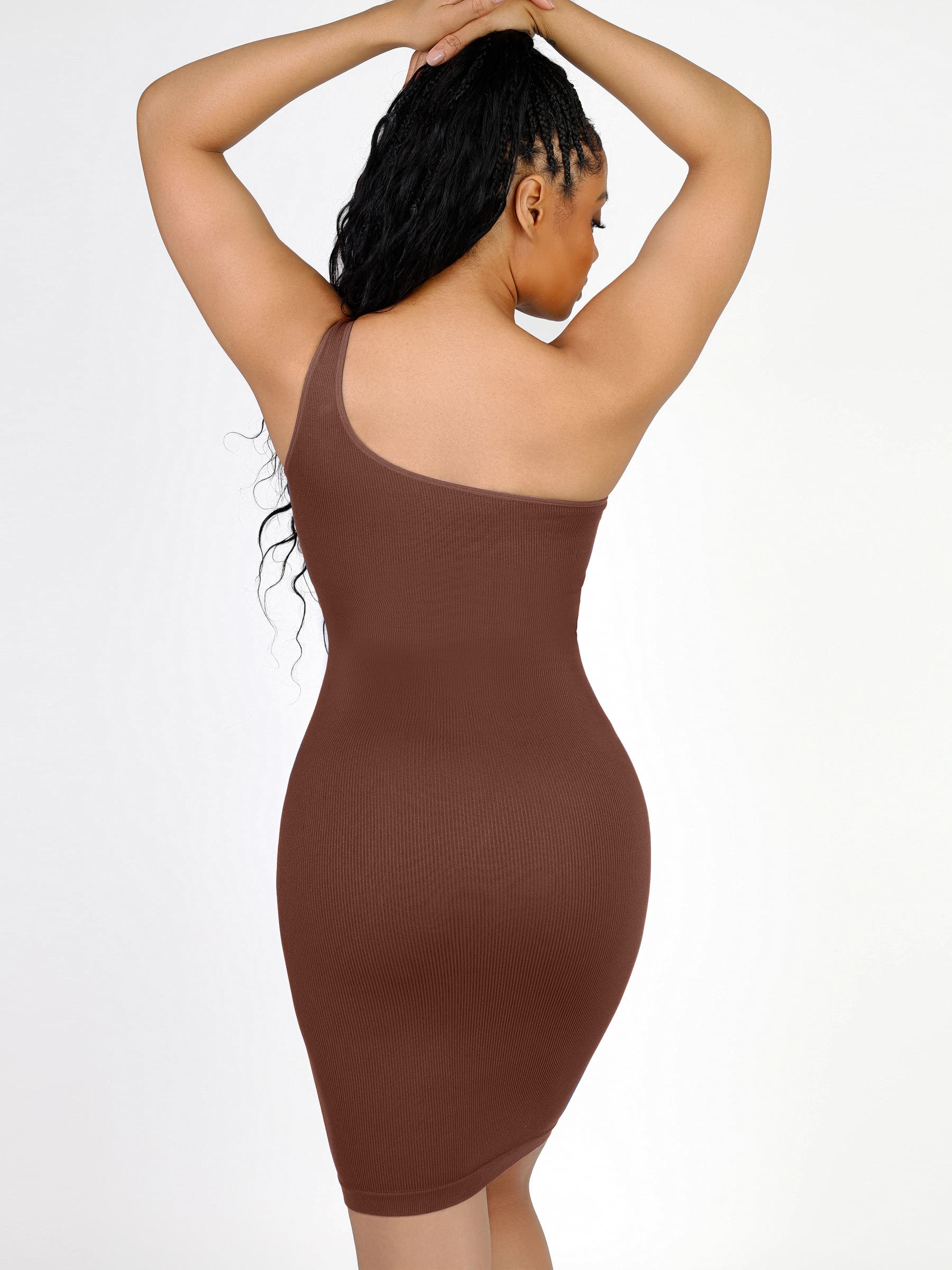 Neonwears One-Shoulder Shaper Dress with Built-In Bra