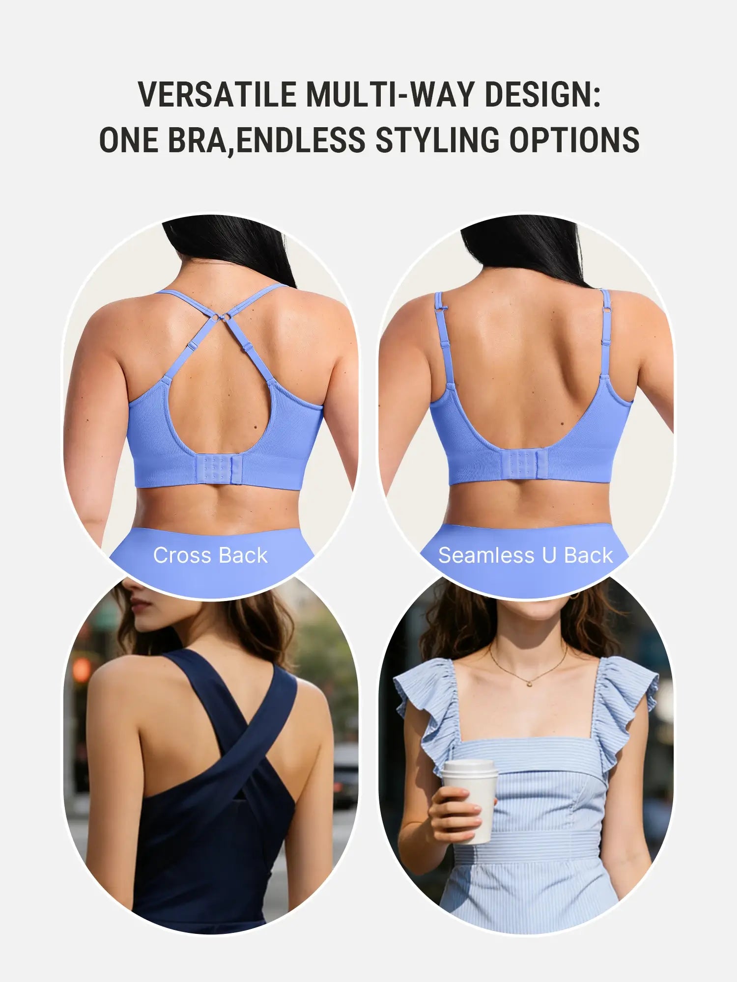 Neonwears Seamless Ribbed Wireless T-Shirt Bra