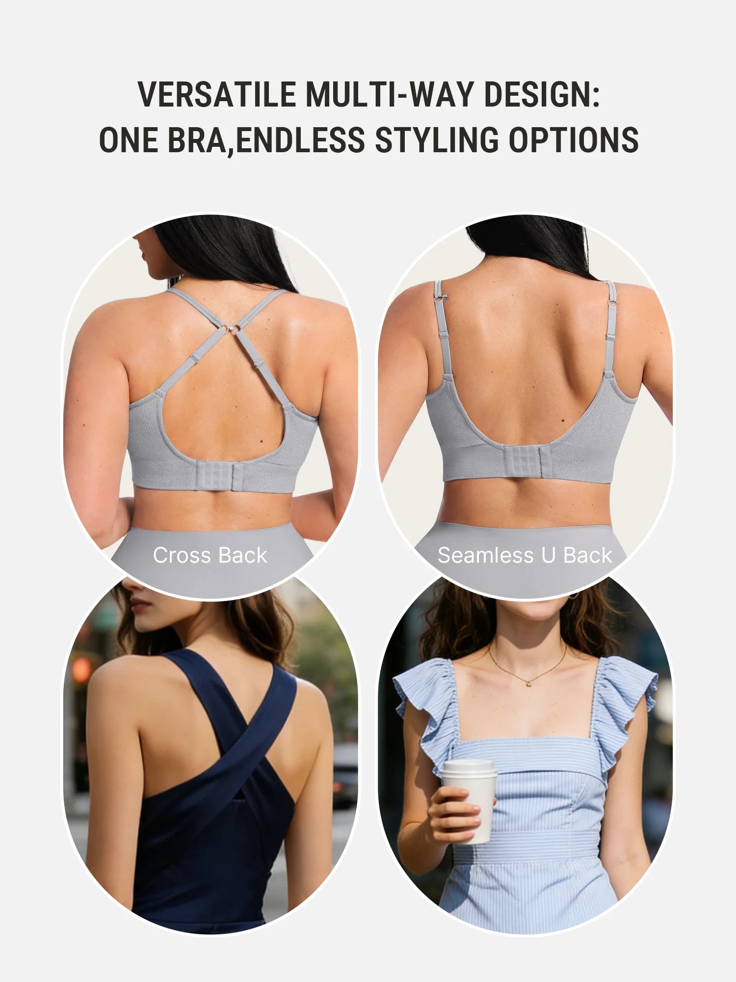 Neonwears Seamless Ribbed Wireless T-Shirt Bra