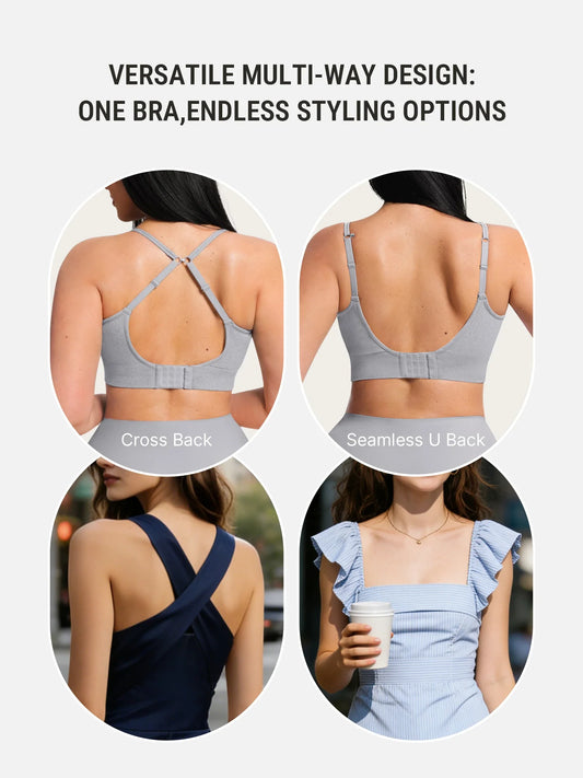 Neonwears Seamless Ribbed Wireless T-Shirt Bra