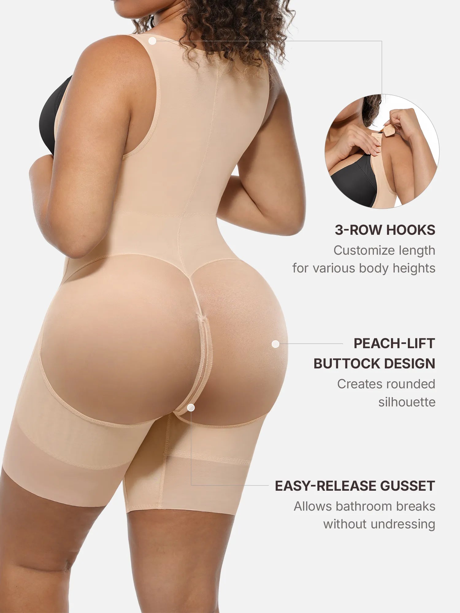 Neonwears Full-Coverage Chest Faja Tummy Control Butt Lift Bodysuit