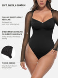 Neonwears Mesh Panel V-Neck Bodysuit