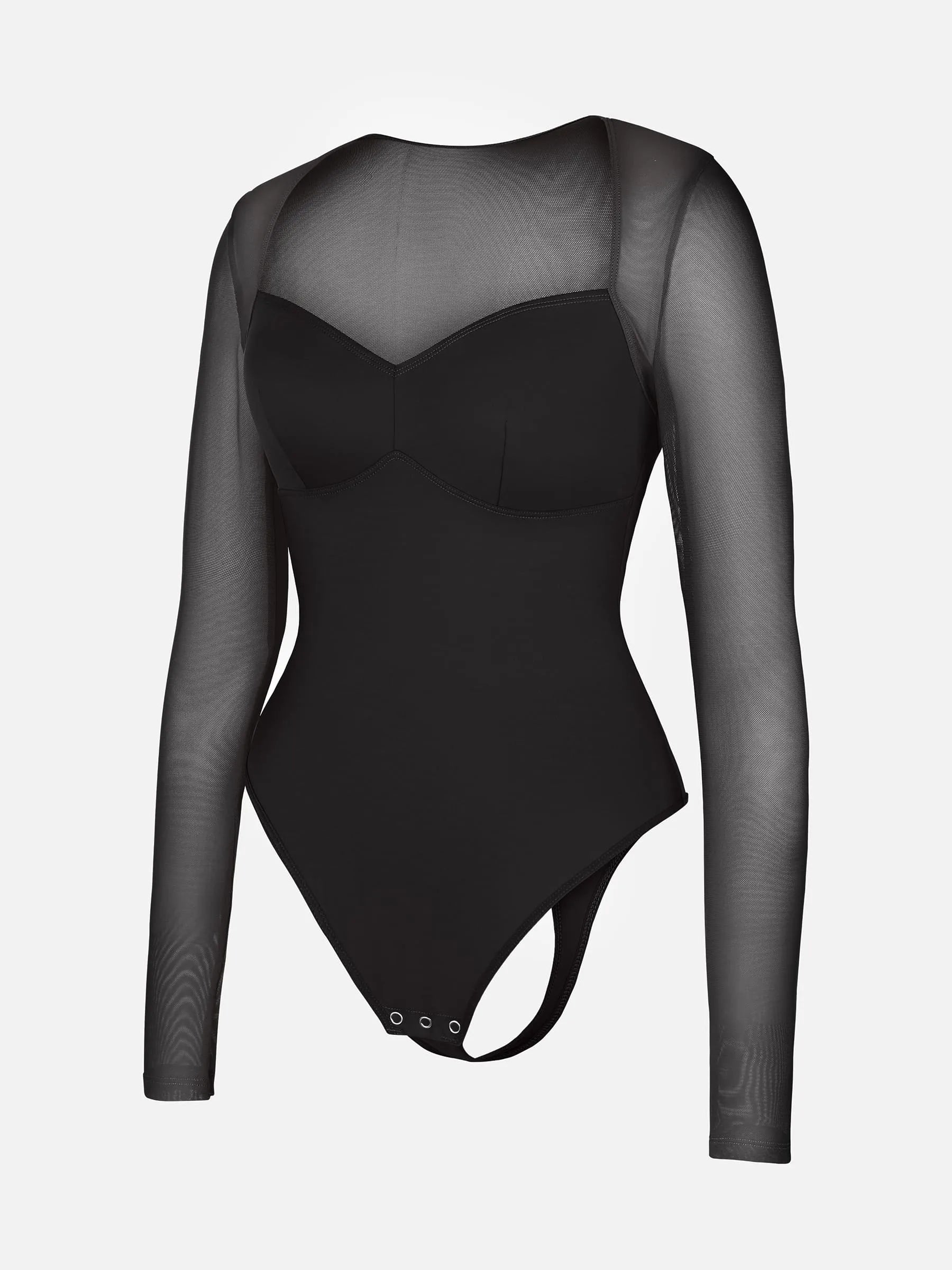 Neonwears Mesh Panel V-Neck Bodysuit