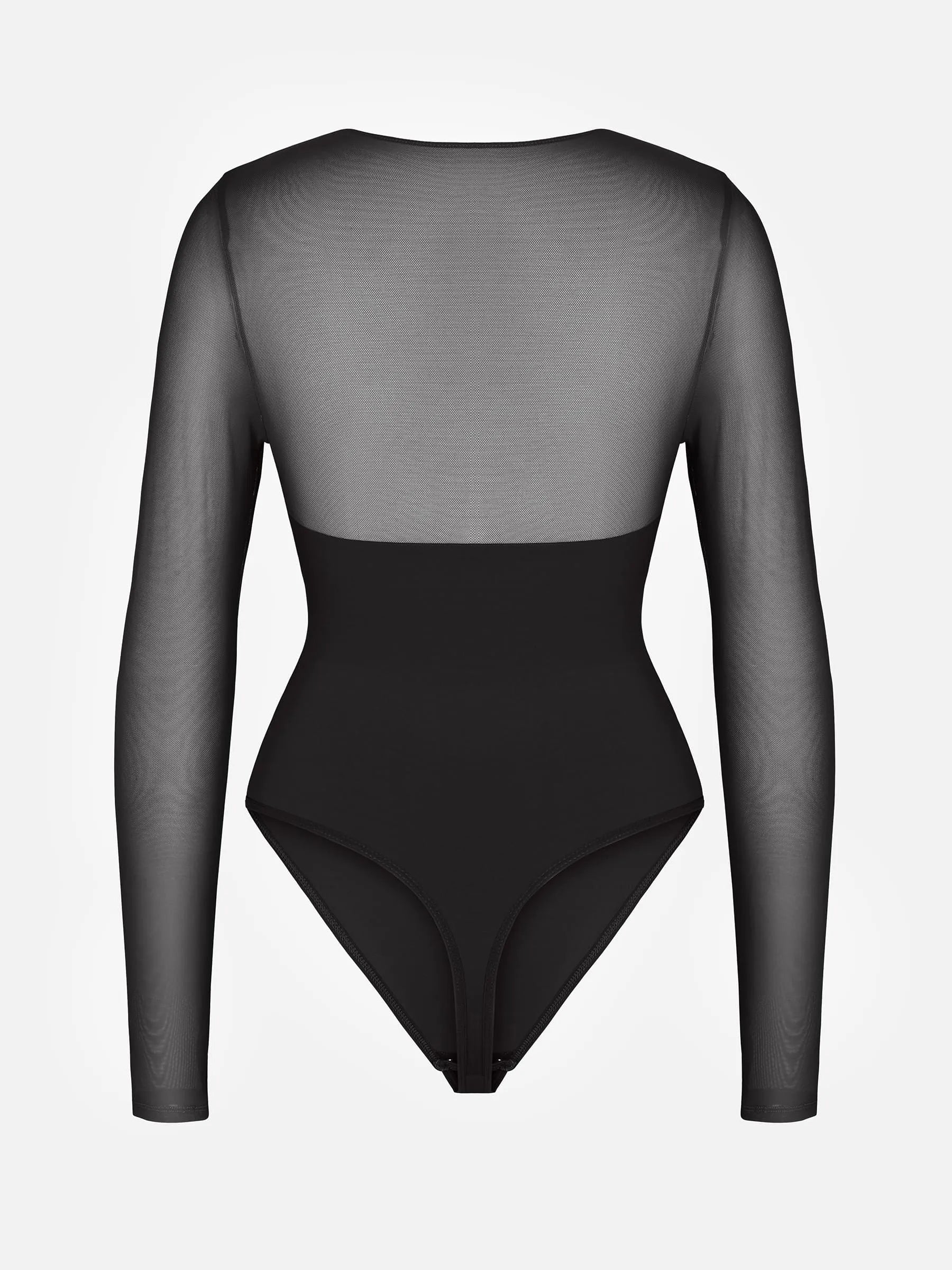 Neonwears Mesh Panel V-Neck Bodysuit