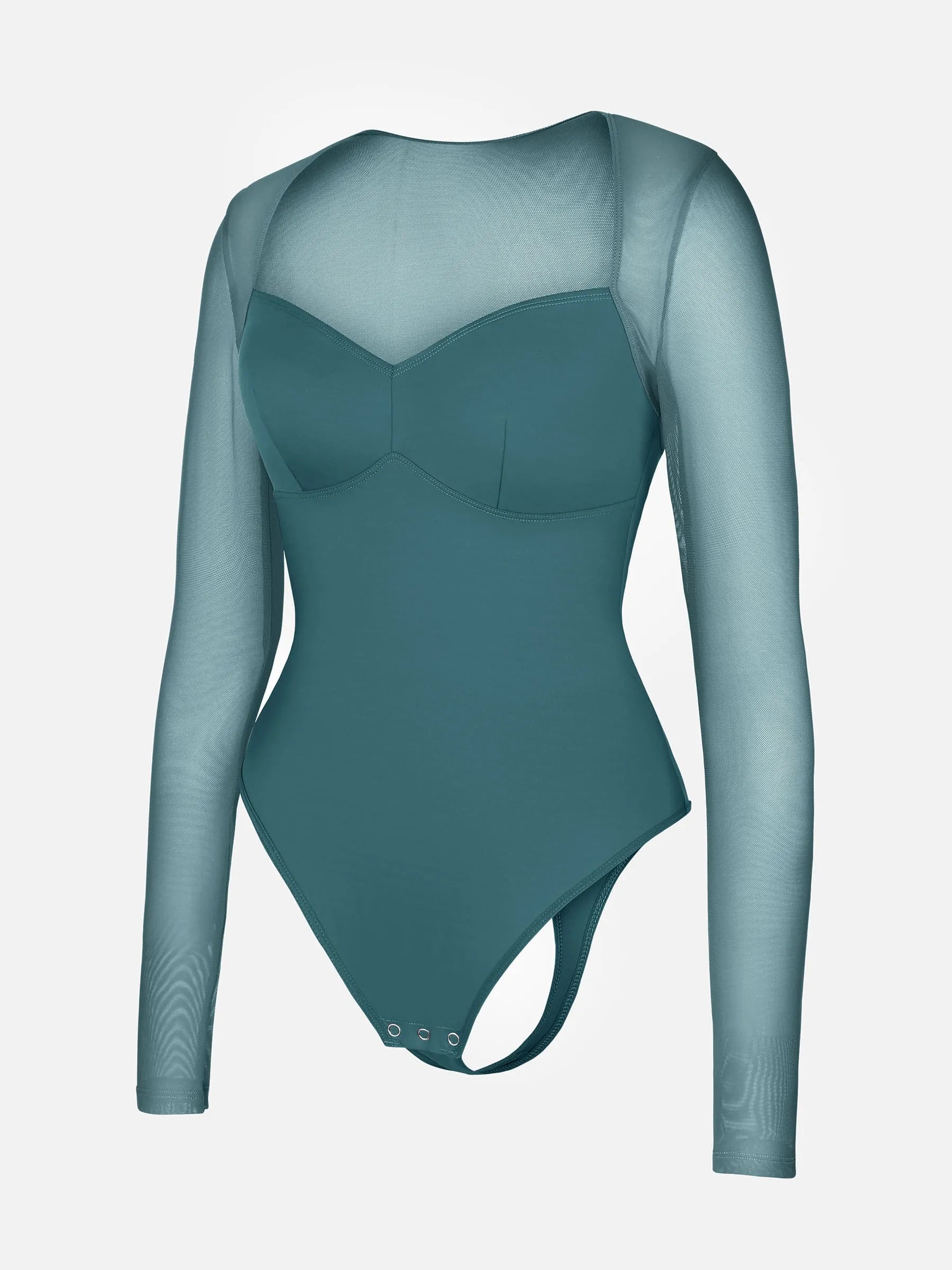 Neonwears Mesh Panel V-Neck Bodysuit