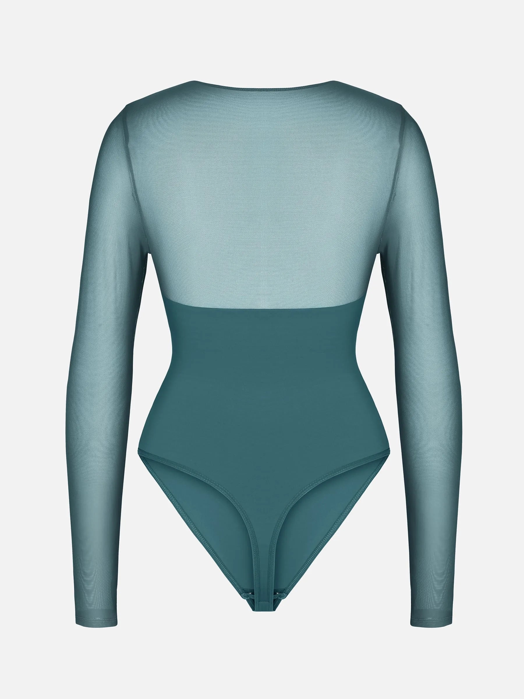 Neonwears Mesh Panel V-Neck Bodysuit